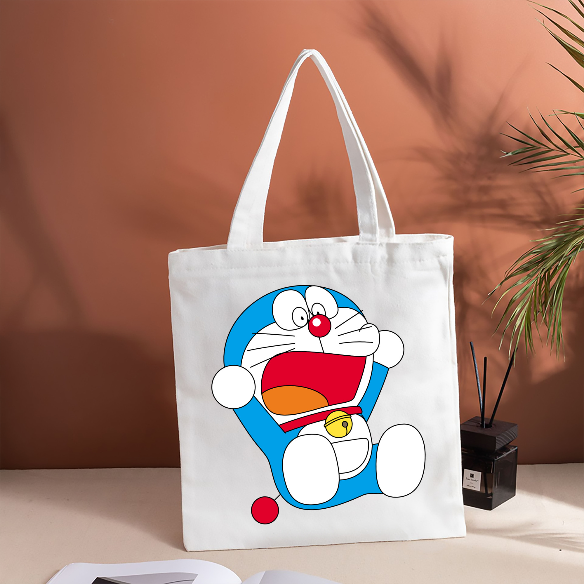 ドラえもん Doraemon 縦型キャンバス生地手提げバッグ　トートバッグ