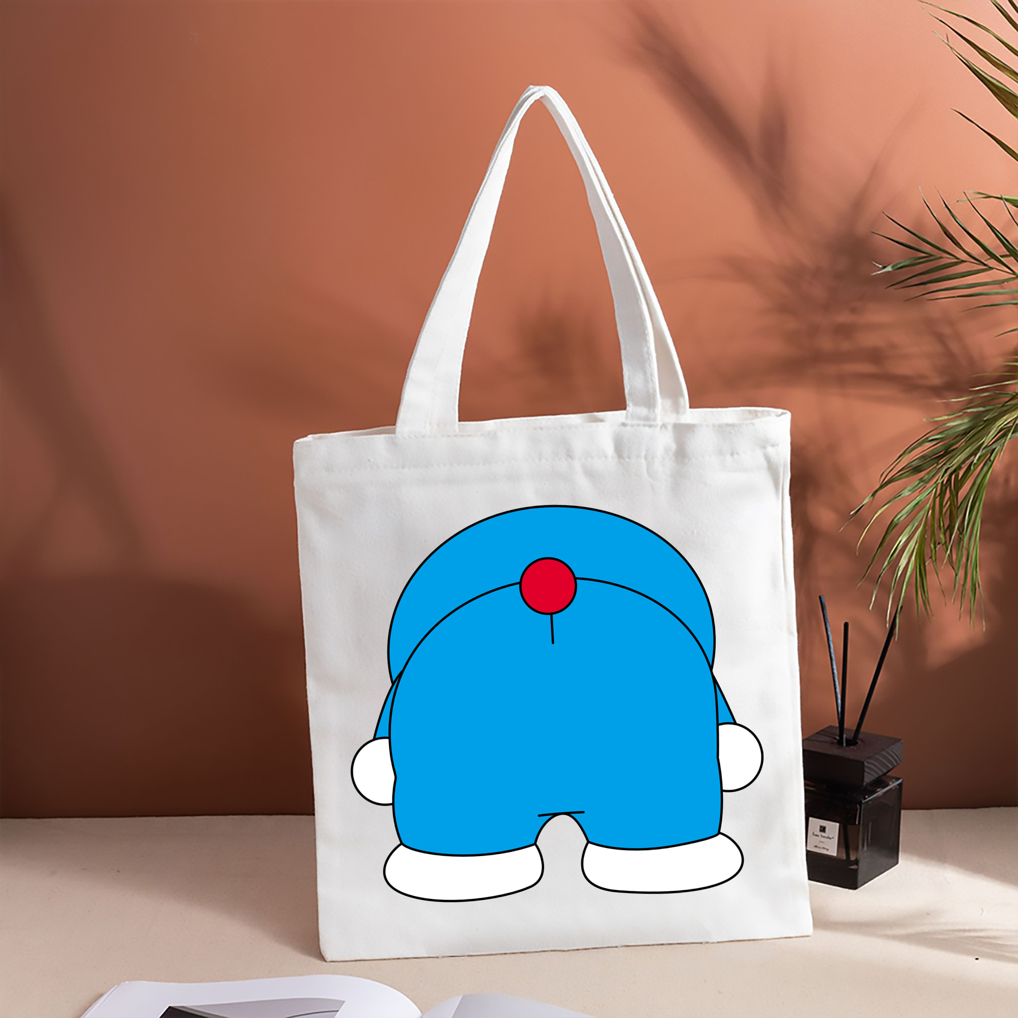 ドラえもん Doraemon 縦型キャンバス生地手提げバッグ　トートバッグ