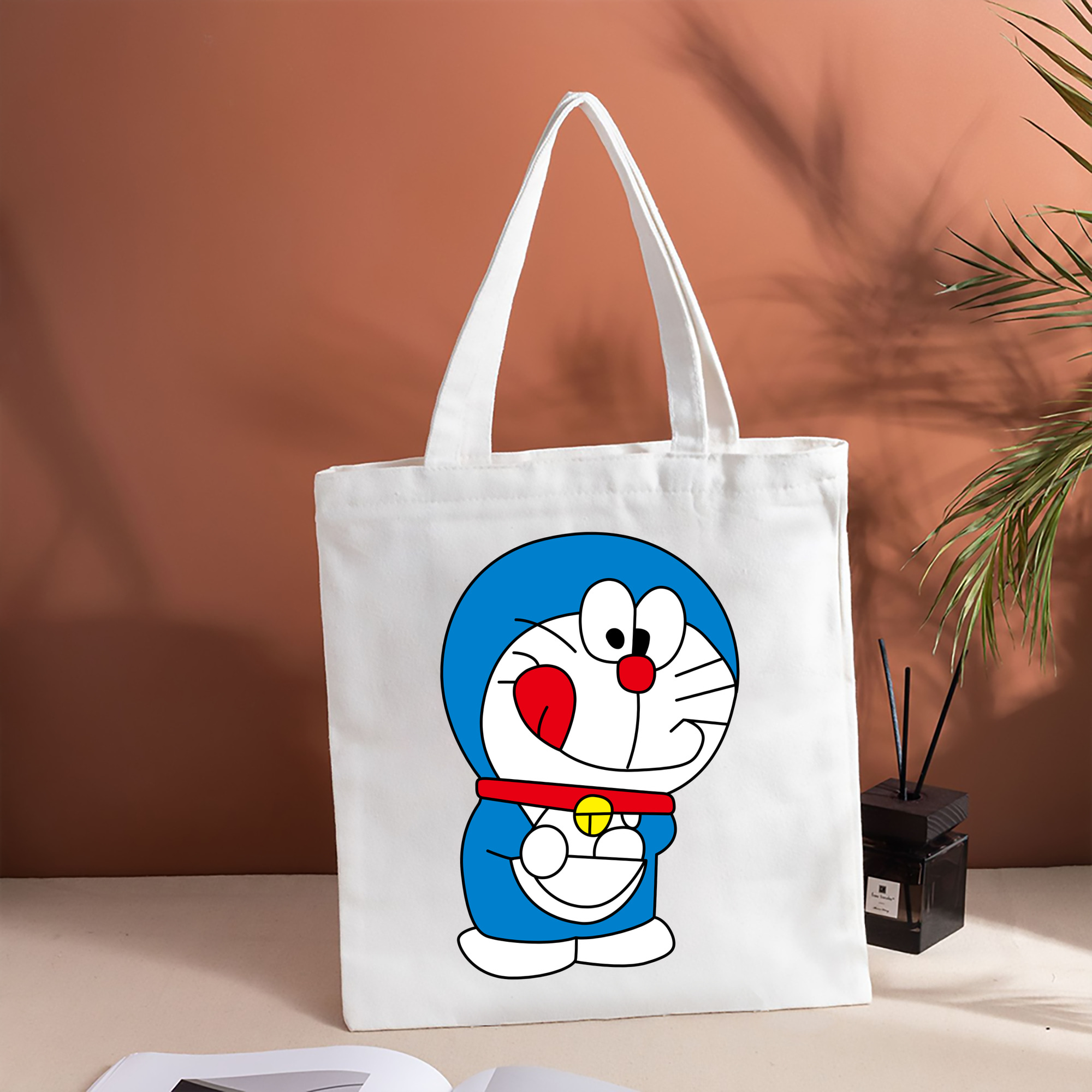 ドラえもん Doraemon 縦型キャンバス生地手提げバッグ　トートバッグ