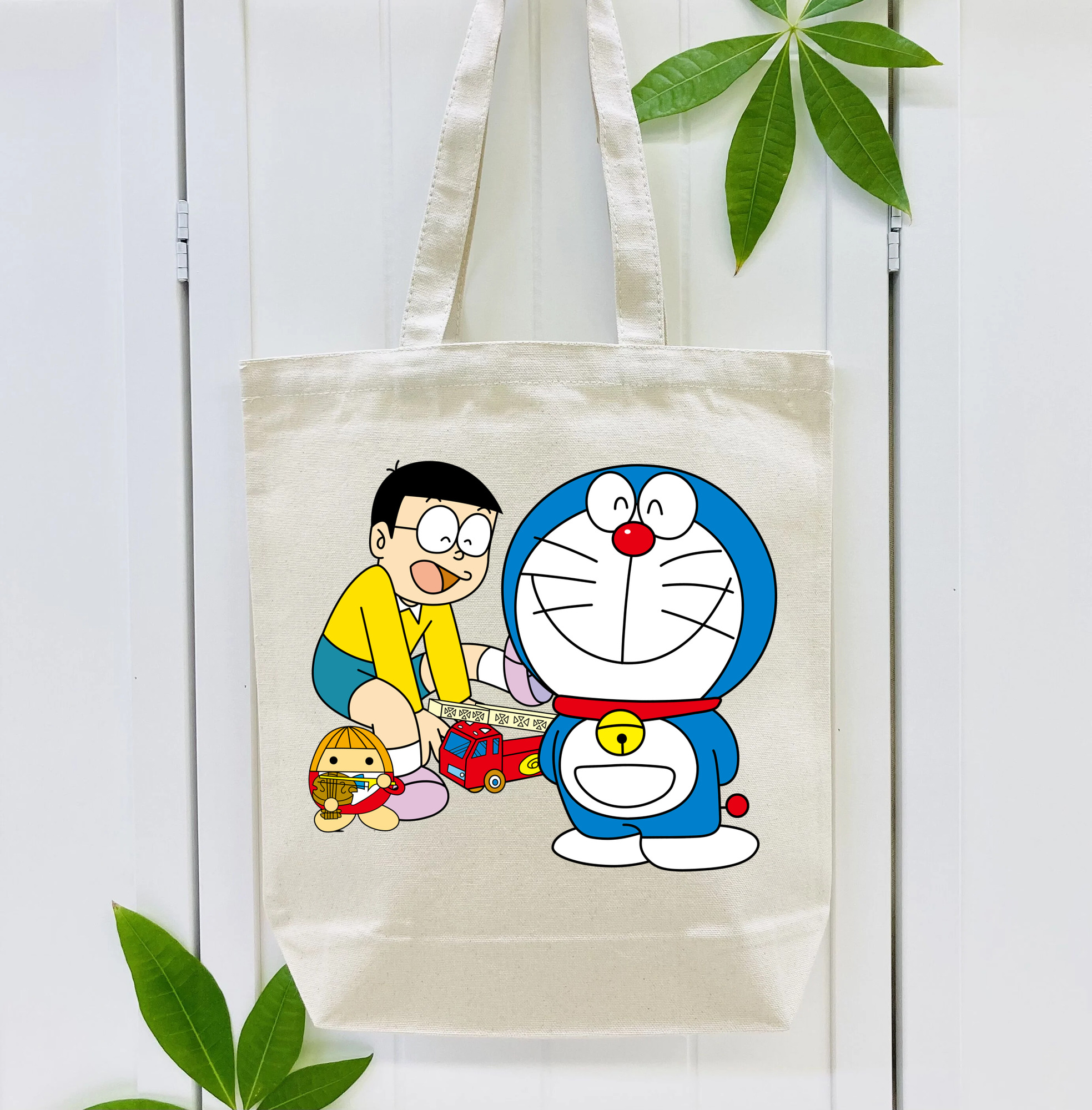 ドラえもん Doraemon 縦型キャンバス生地手提げバッグ　トートバッグ