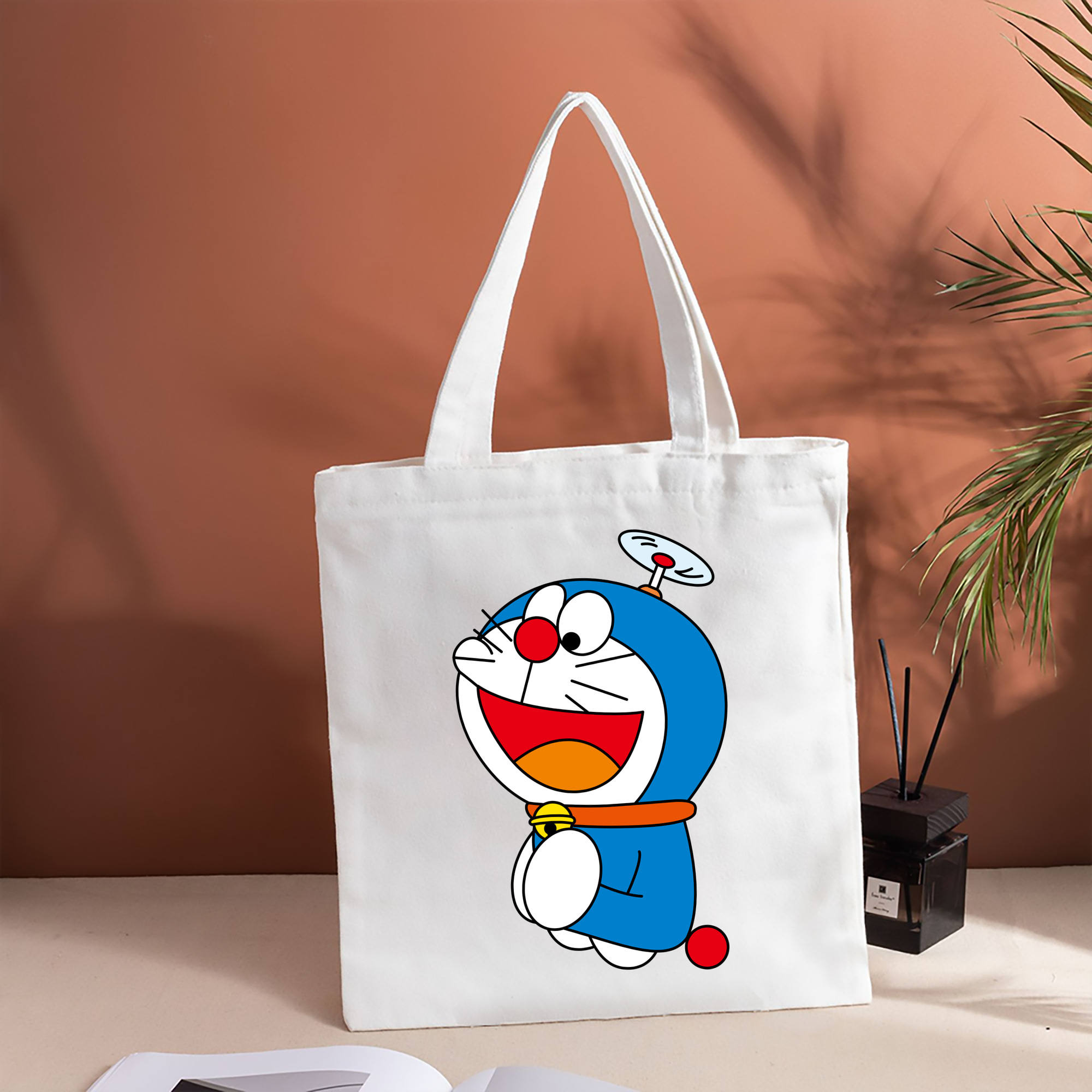 ドラえもん Doraemon 縦型キャンバス生地手提げバッグ　トートバッグ