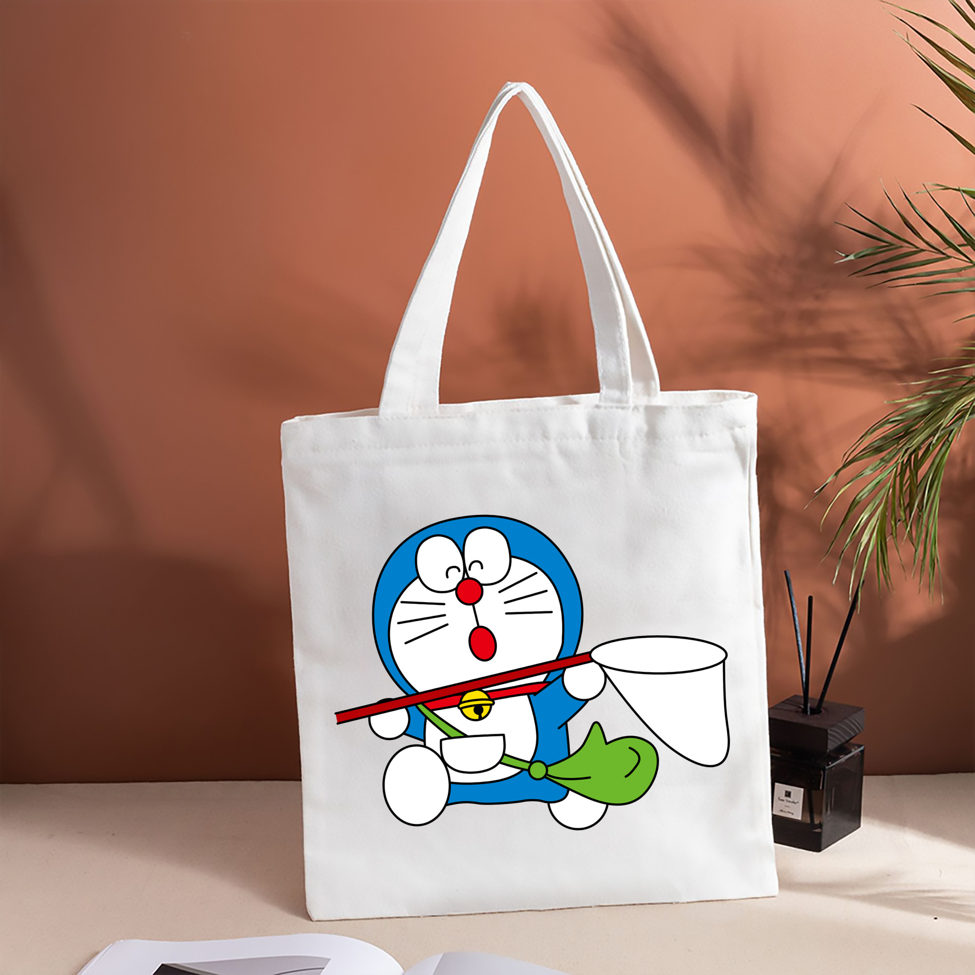 ドラえもん Doraemon 縦型キャンバス生地手提げバッグ　トートバッグ