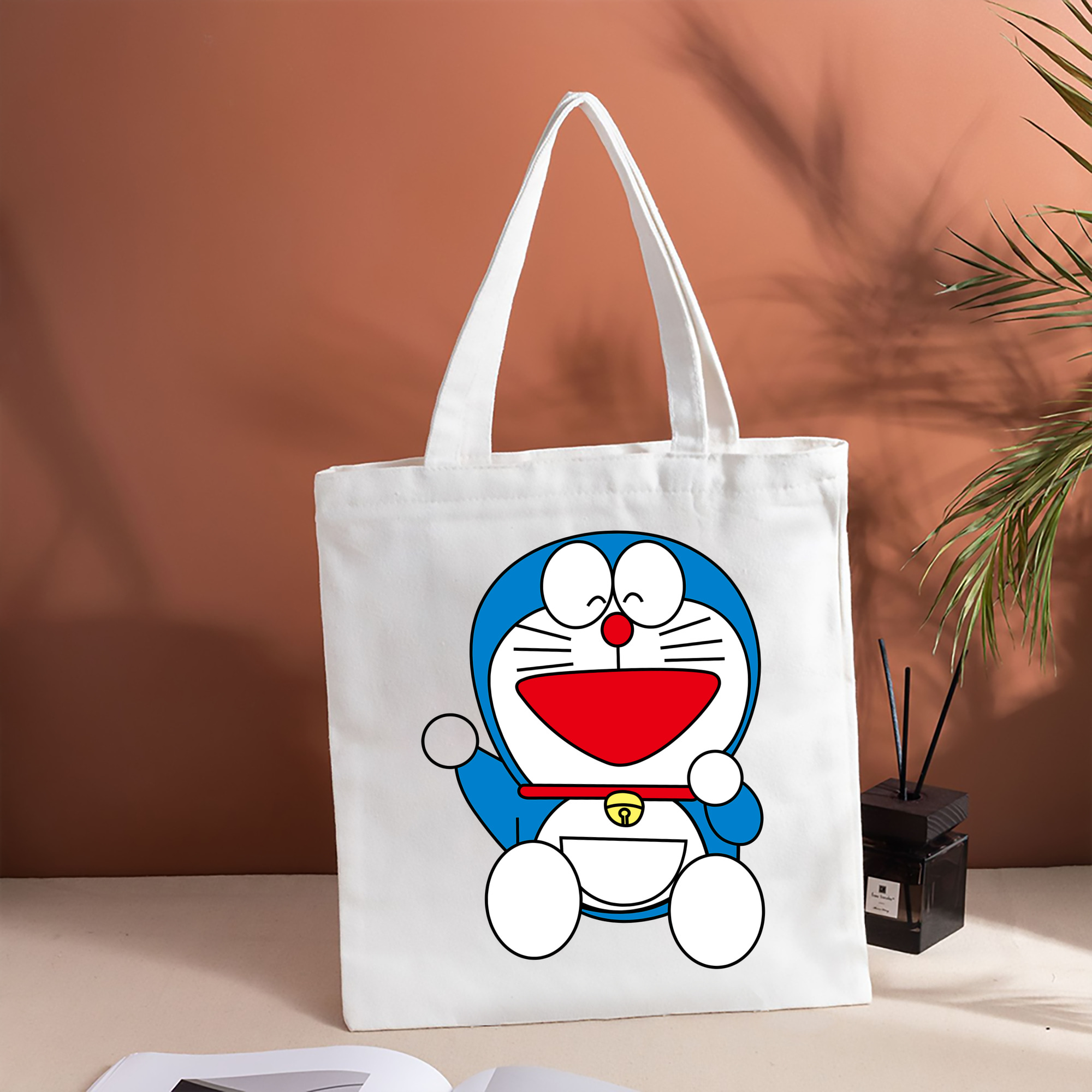 ドラえもん Doraemon 縦型キャンバス生地手提げバッグ　トートバッグ