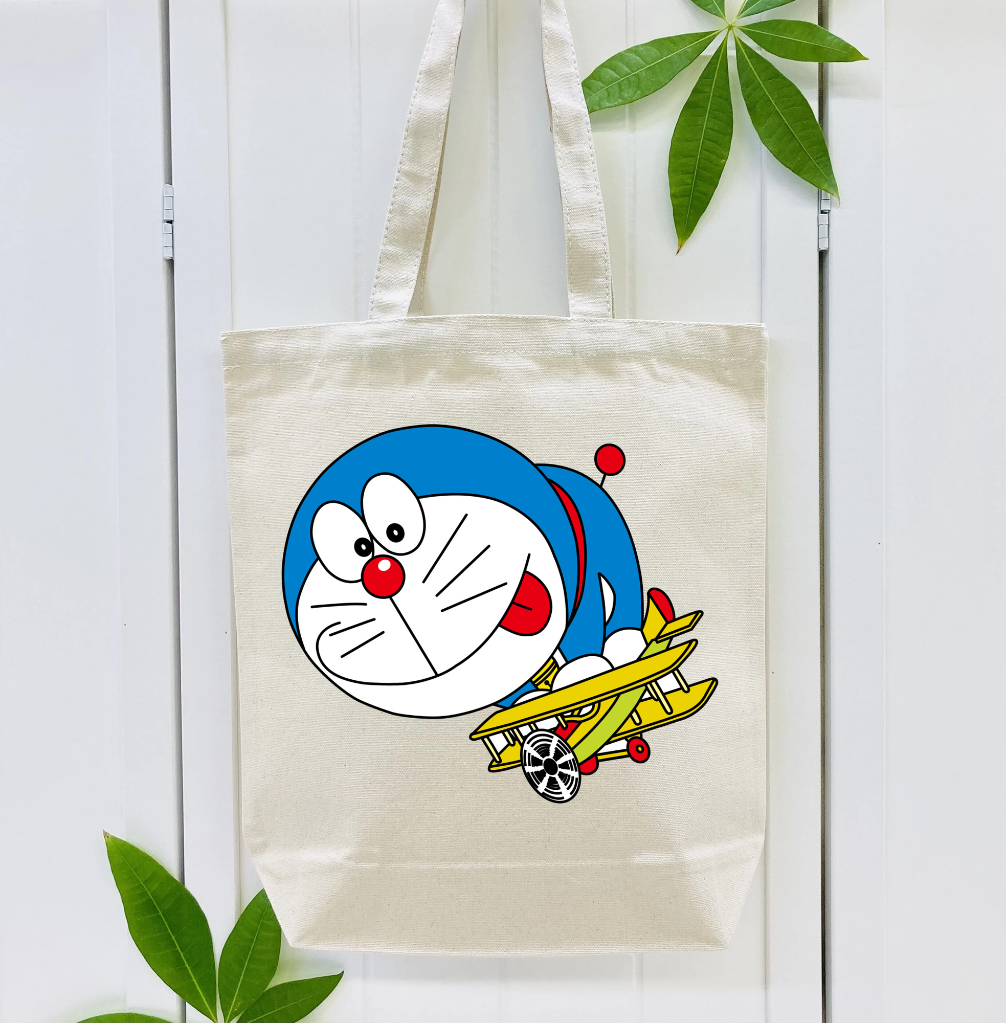 ドラえもん Doraemon 縦型キャンバス生地手提げバッグ　トートバッグ