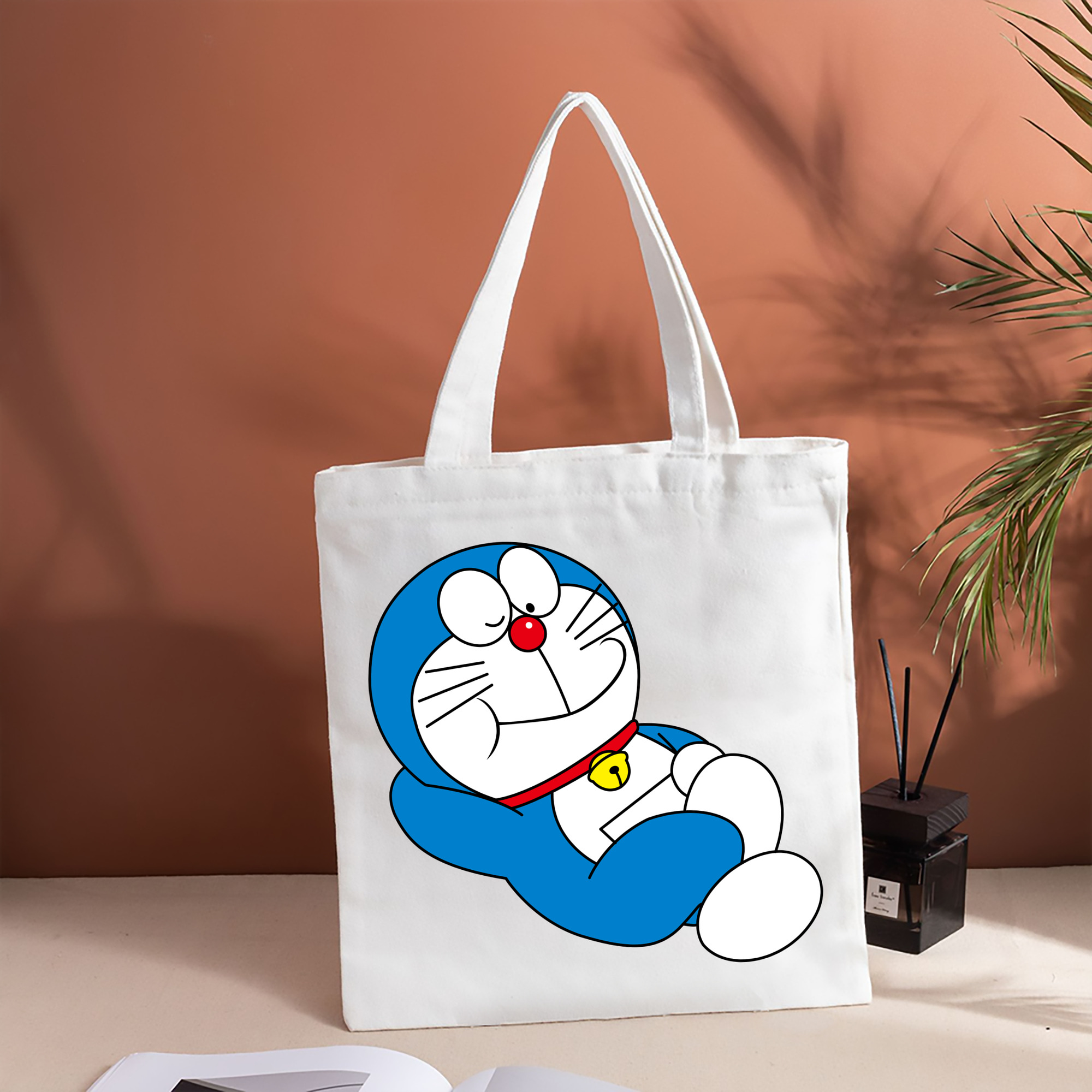 ドラえもん Doraemon 縦型キャンバス生地手提げバッグ　トートバッグ