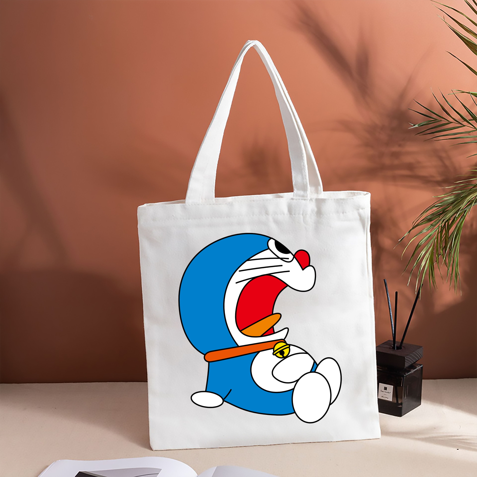 ドラえもん Doraemon 縦型キャンバス生地手提げバッグ　トートバッグ