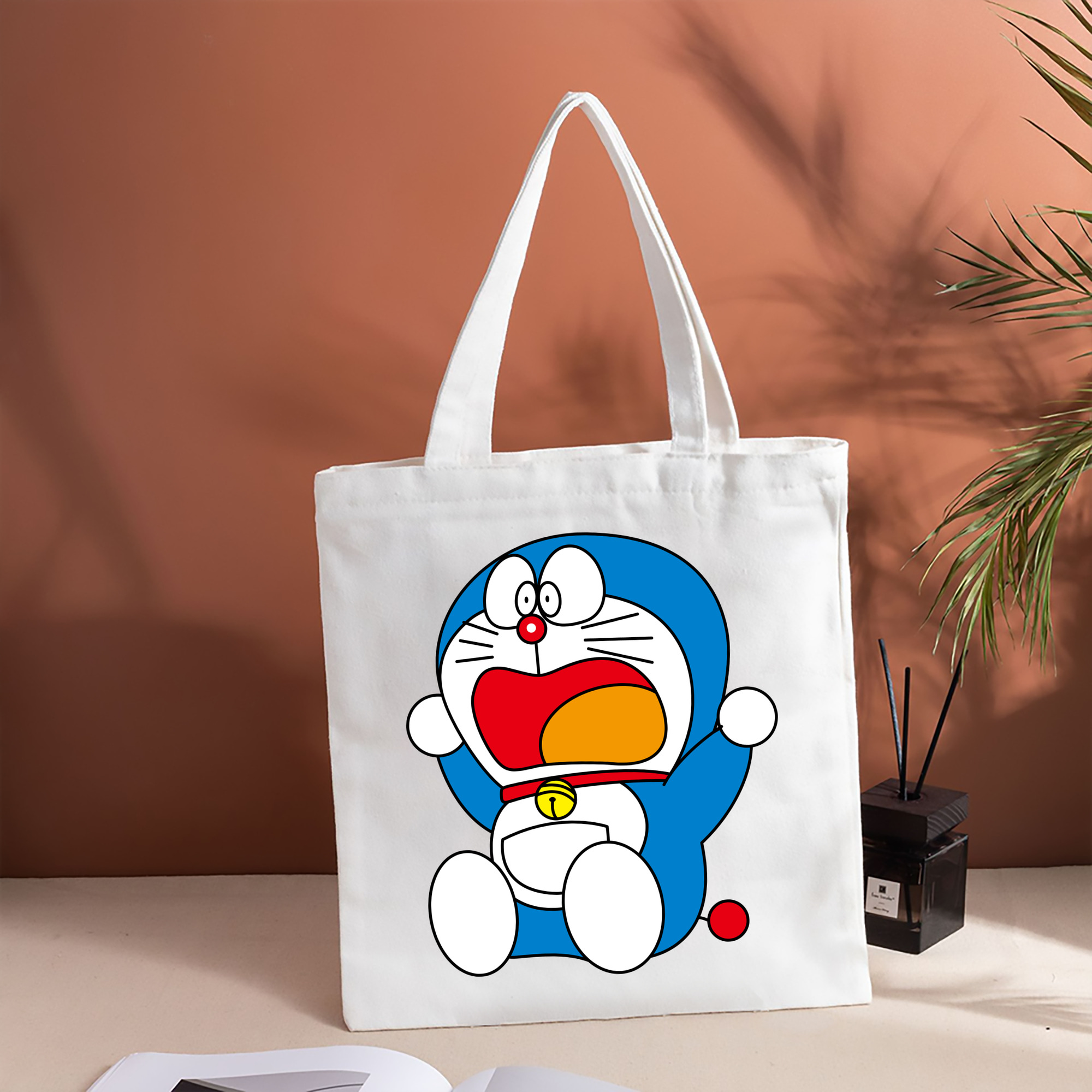 ドラえもん Doraemon 縦型キャンバス生地手提げバッグ　トートバッグ