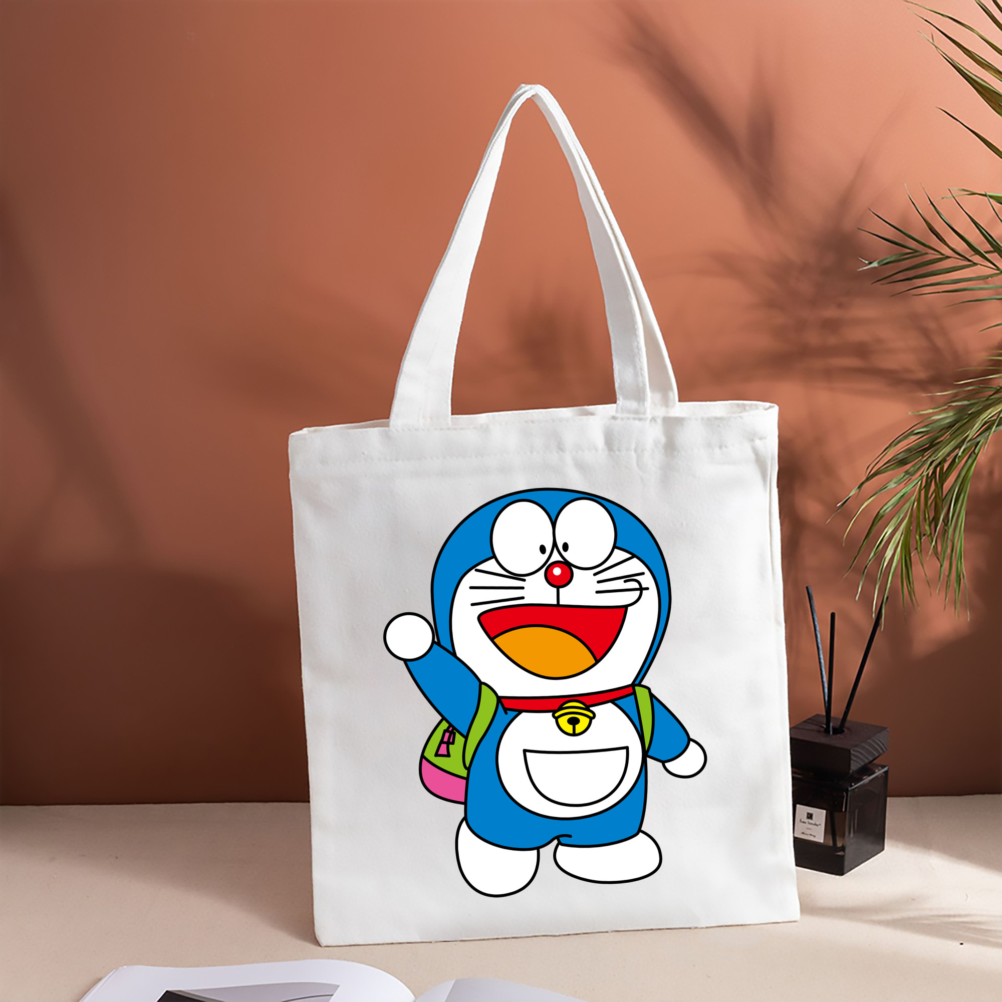 ドラえもん Doraemon 縦型キャンバス生地手提げバッグ　トートバッグ