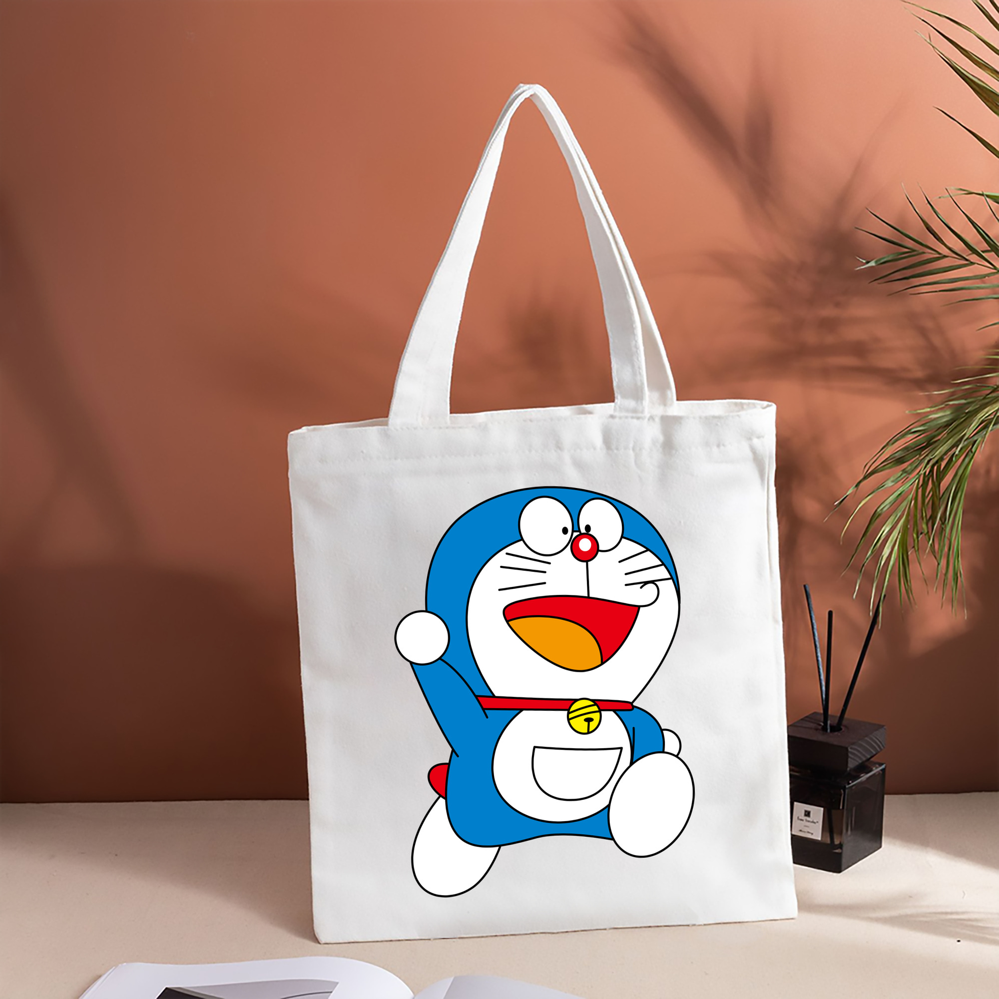 ドラえもん Doraemon 縦型キャンバス生地手提げバッグ　トートバッグ