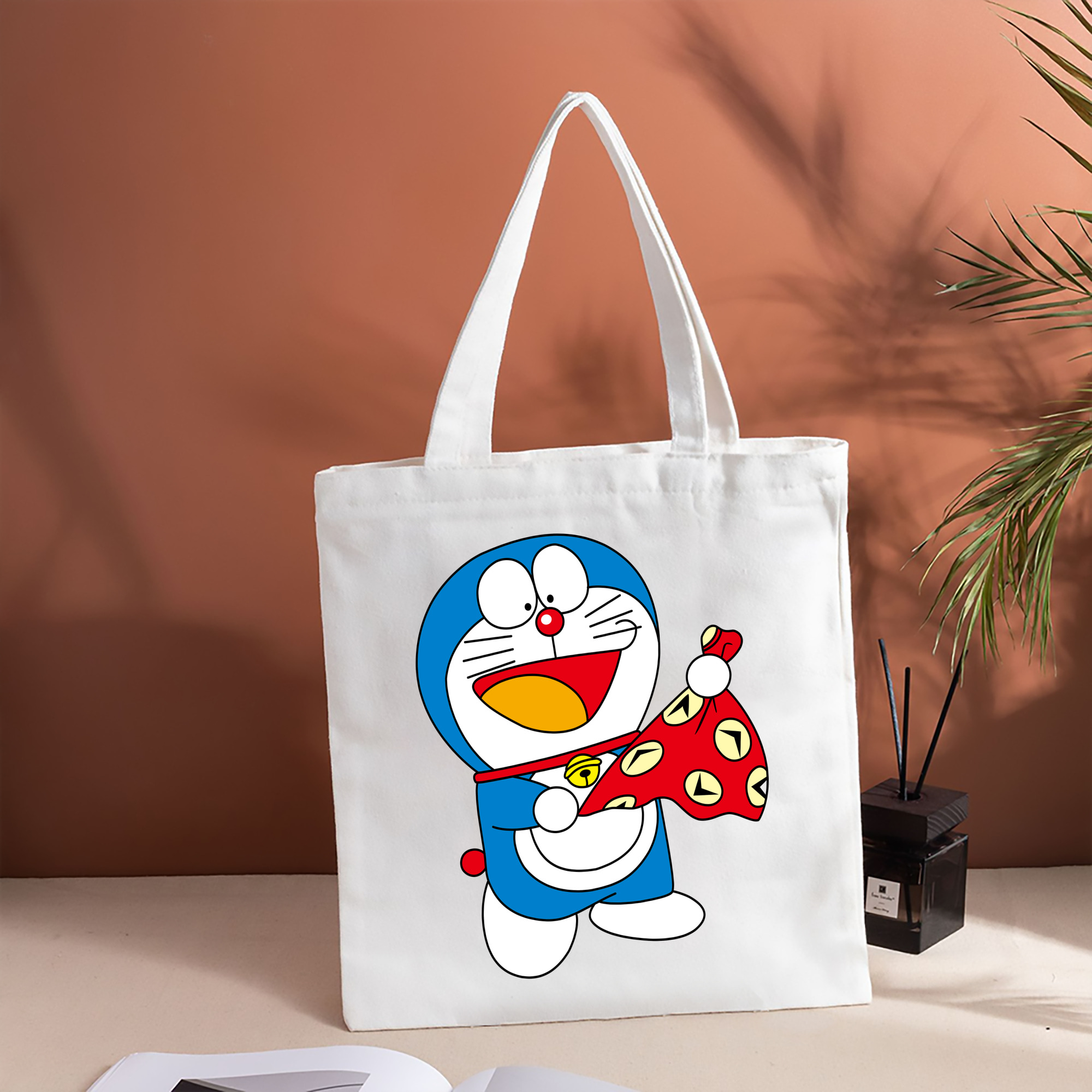 ドラえもん Doraemon 縦型キャンバス生地手提げバッグ　トートバッグ