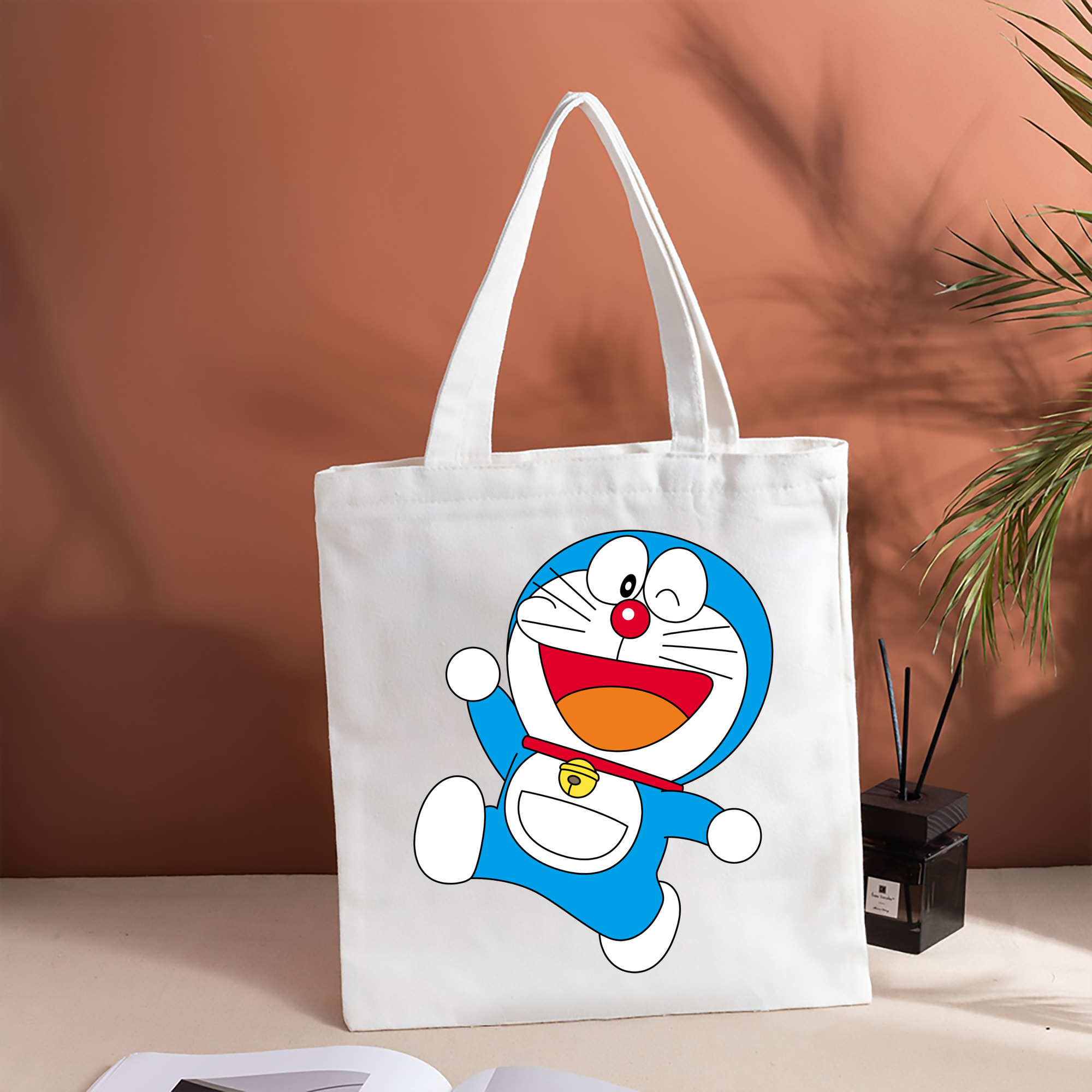 ドラえもん Doraemon 縦型キャンバス生地手提げバッグ　トートバッグ