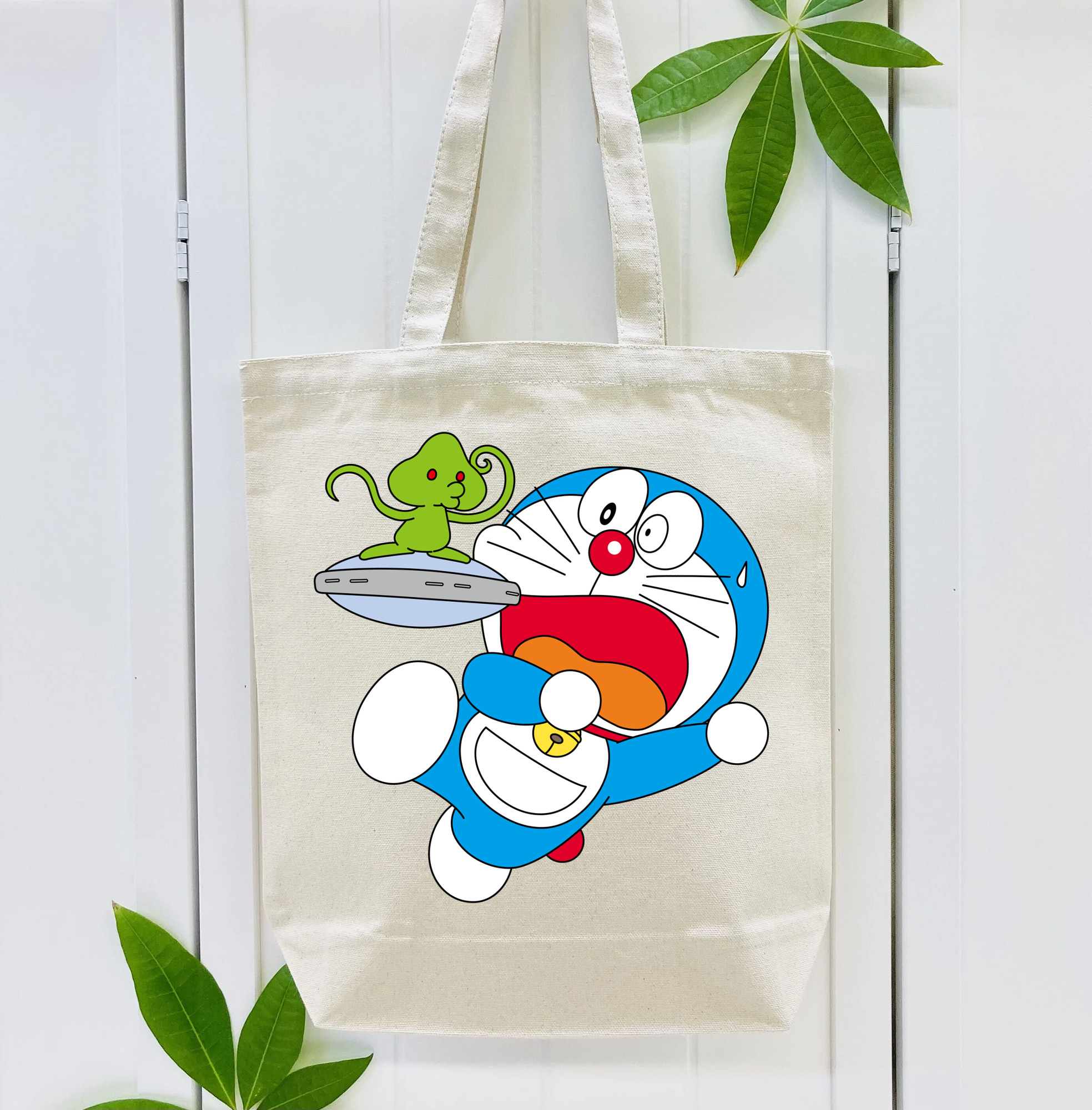 ドラえもん Doraemon 縦型キャンバス生地手提げバッグ　トートバッグ