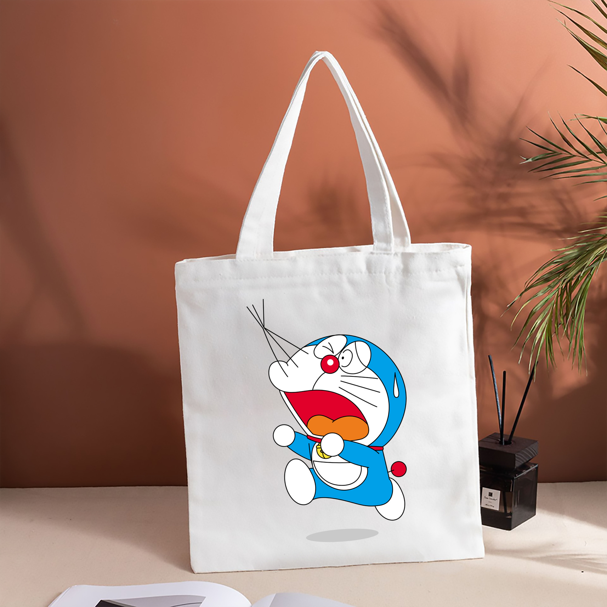 ドラえもん Doraemon 縦型キャンバス生地手提げバッグ　トートバッグ