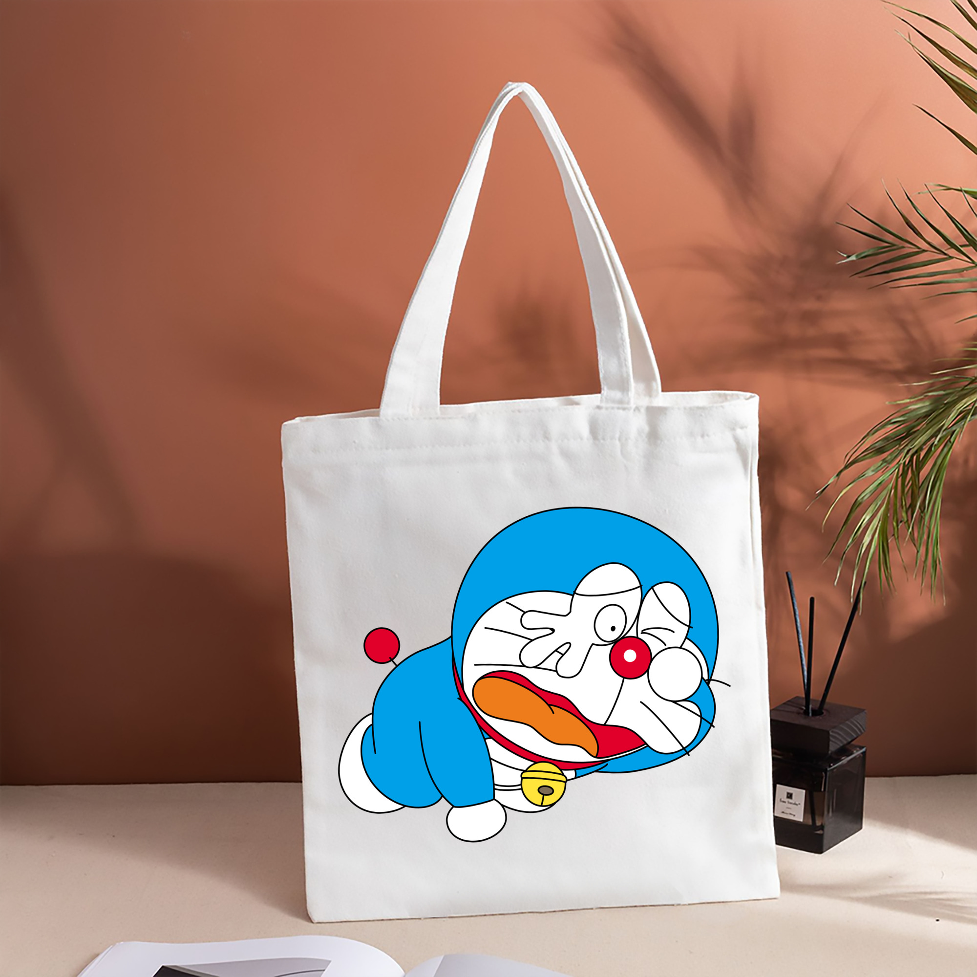 ドラえもん Doraemon 縦型キャンバス生地手提げバッグ　トートバッグ
