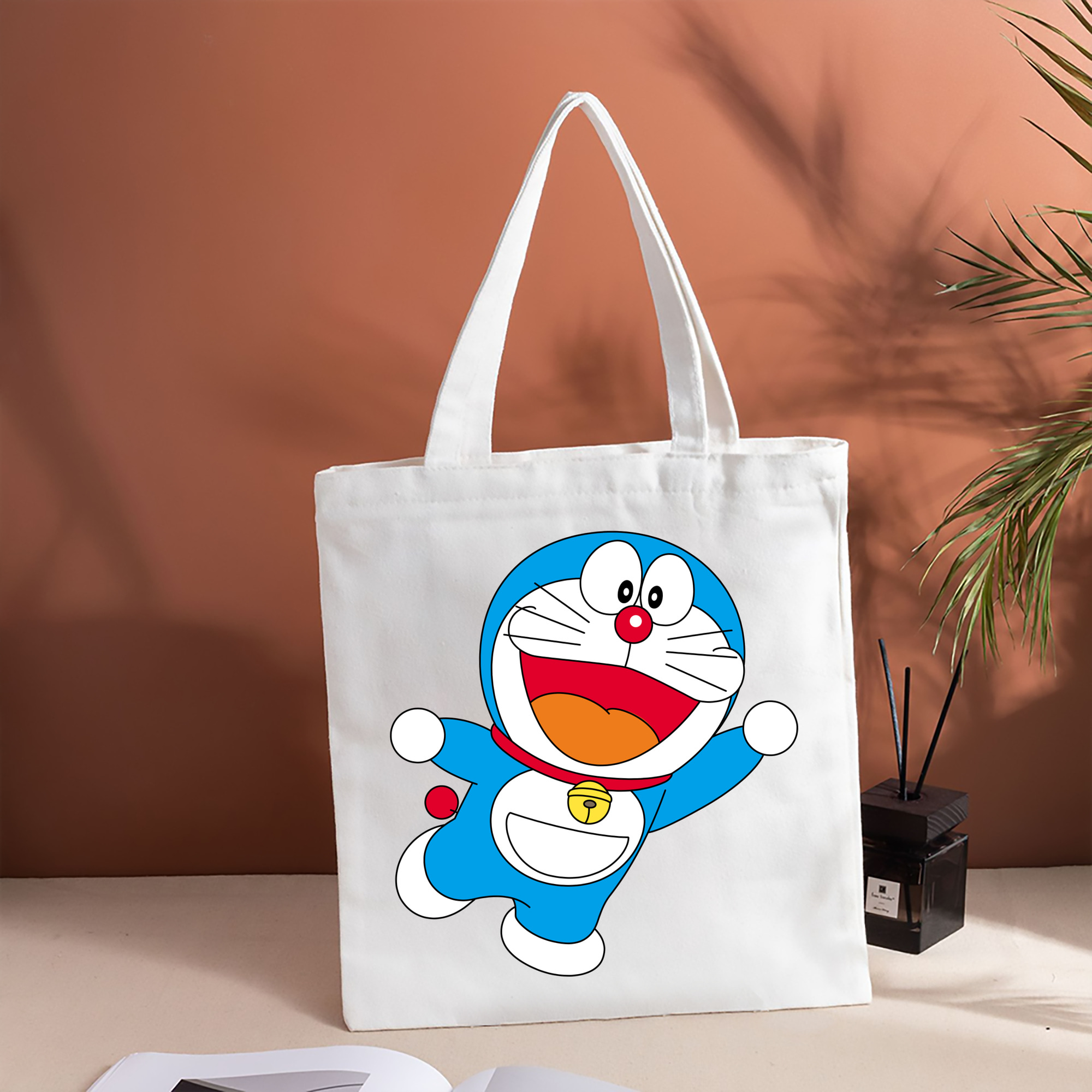 ドラえもん Doraemon 縦型キャンバス生地手提げバッグ　トートバッグ