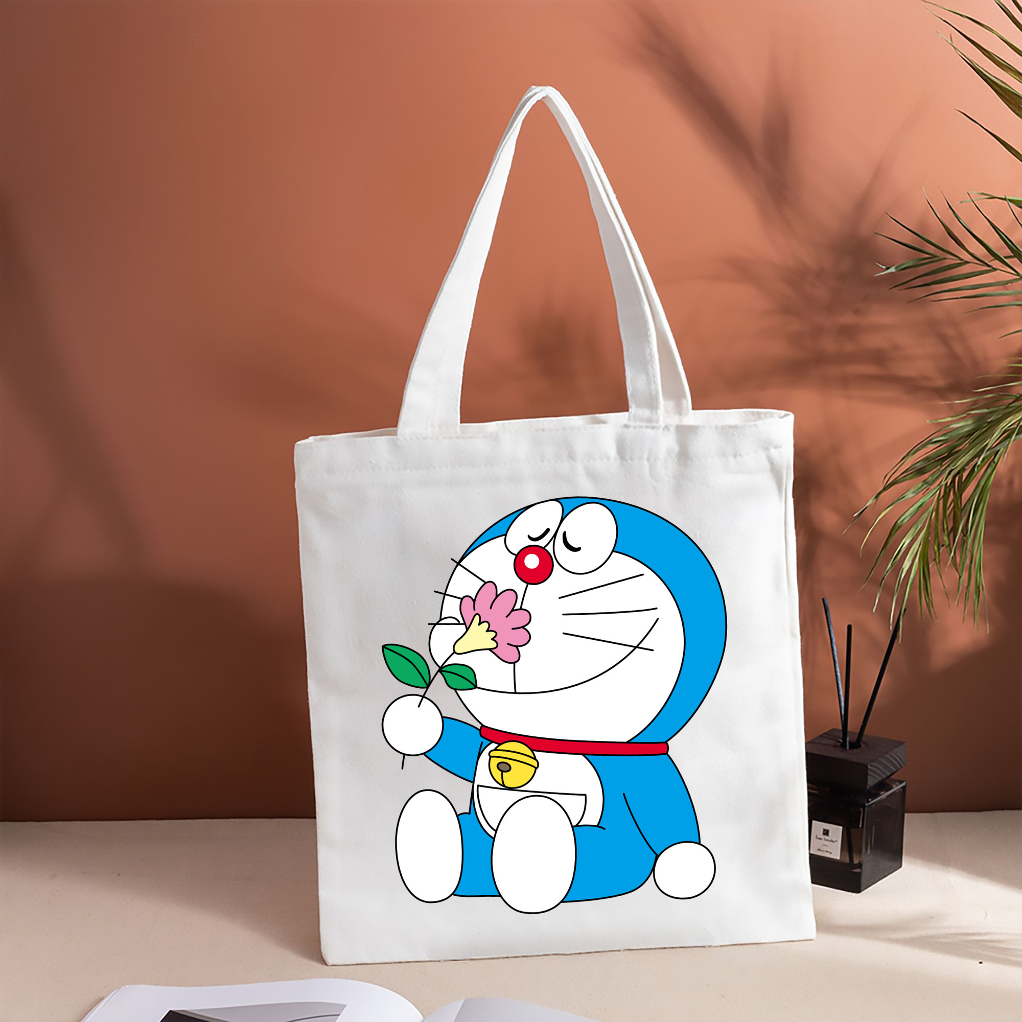 ドラえもん Doraemon 縦型キャンバス生地手提げバッグ　トートバッグ