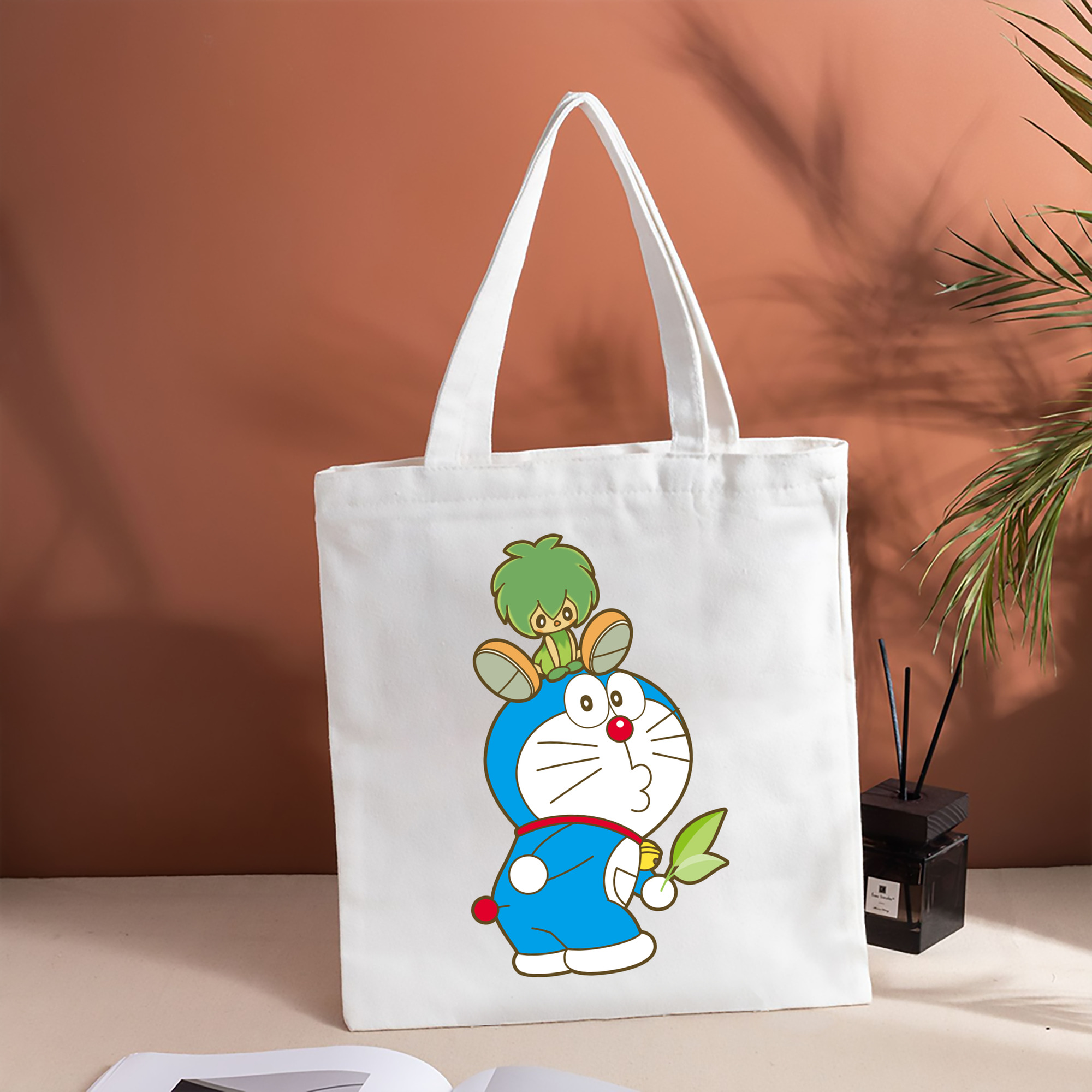 ドラえもん Doraemon 縦型キャンバス生地手提げバッグ　トートバッグ