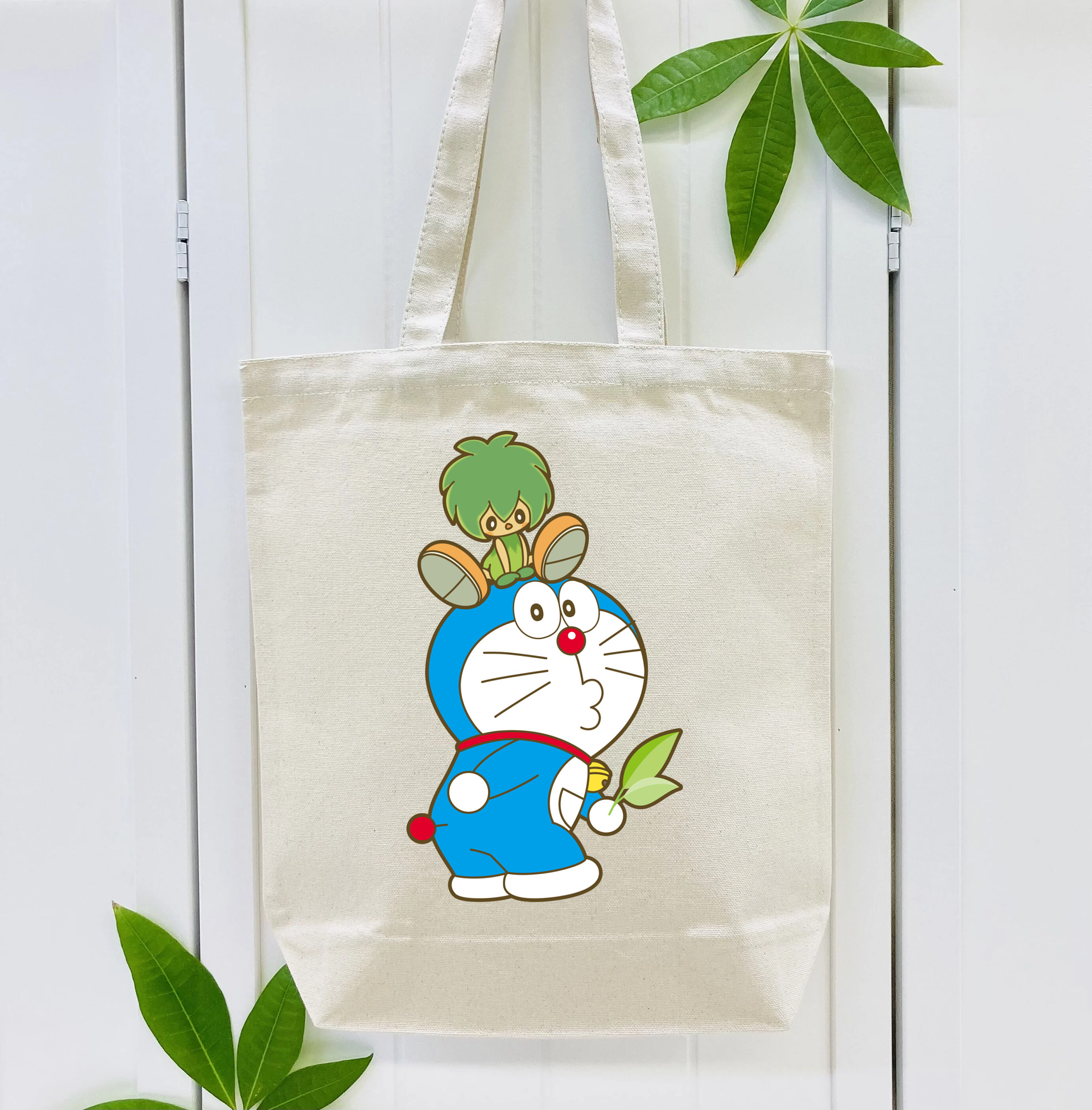 ドラえもん Doraemon 縦型キャンバス生地手提げバッグ　トートバッグ