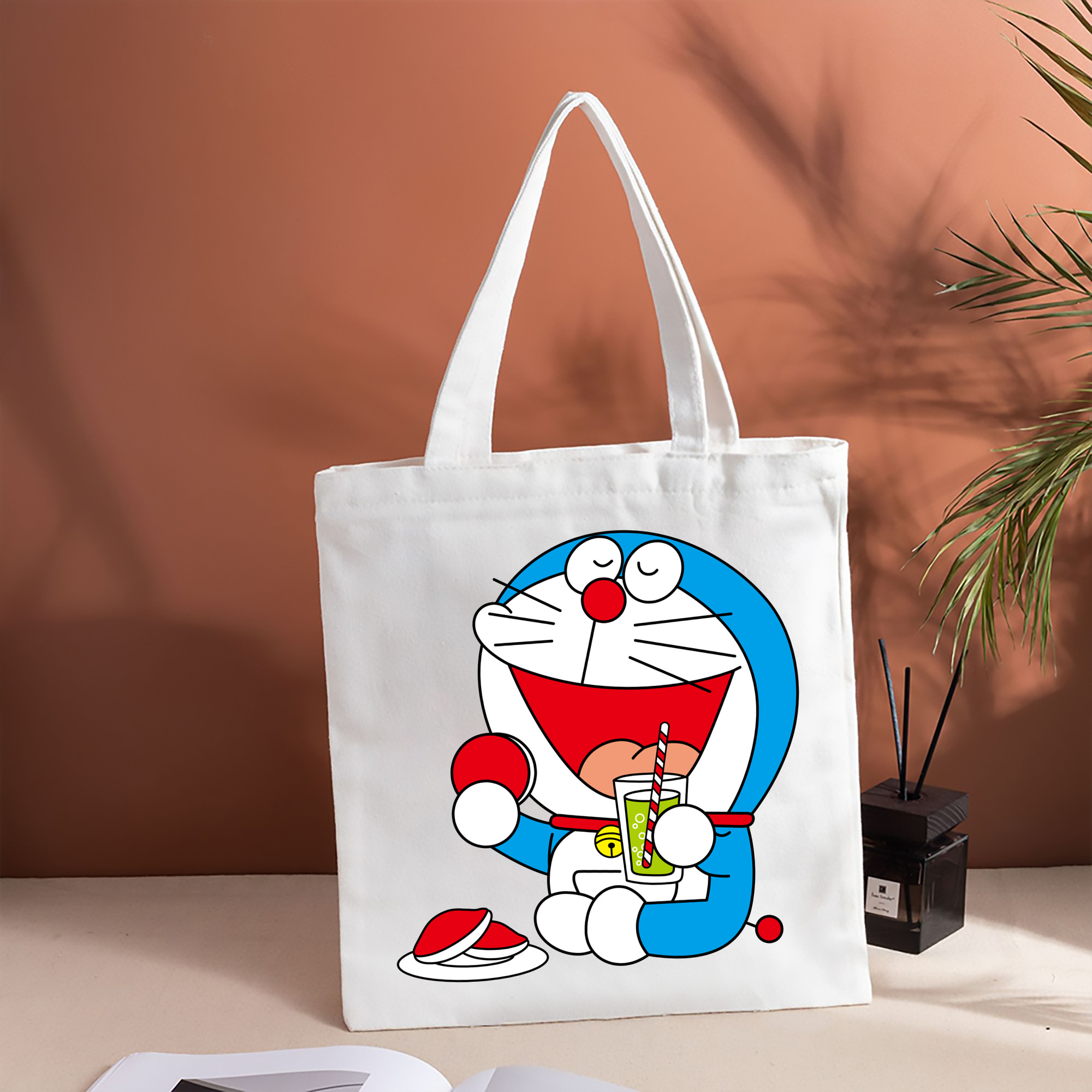 ドラえもん Doraemon 縦型キャンバス生地手提げバッグ　トートバッグ