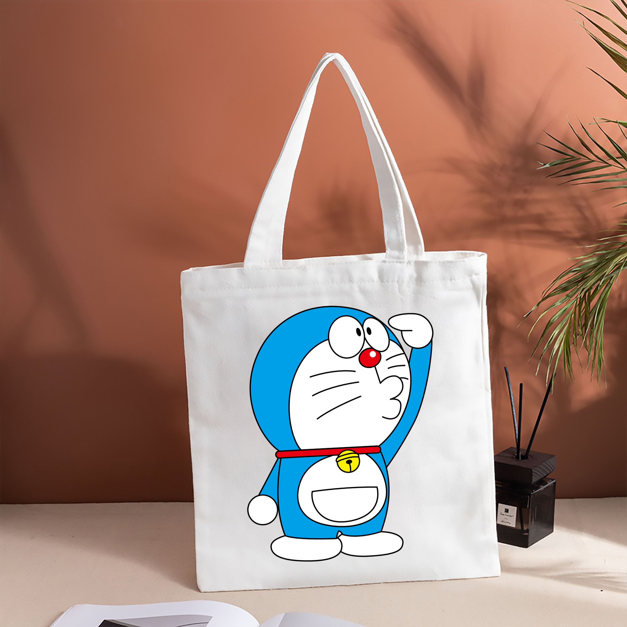 ドラえもん Doraemon 縦型キャンバス生地手提げバッグ　トートバッグ