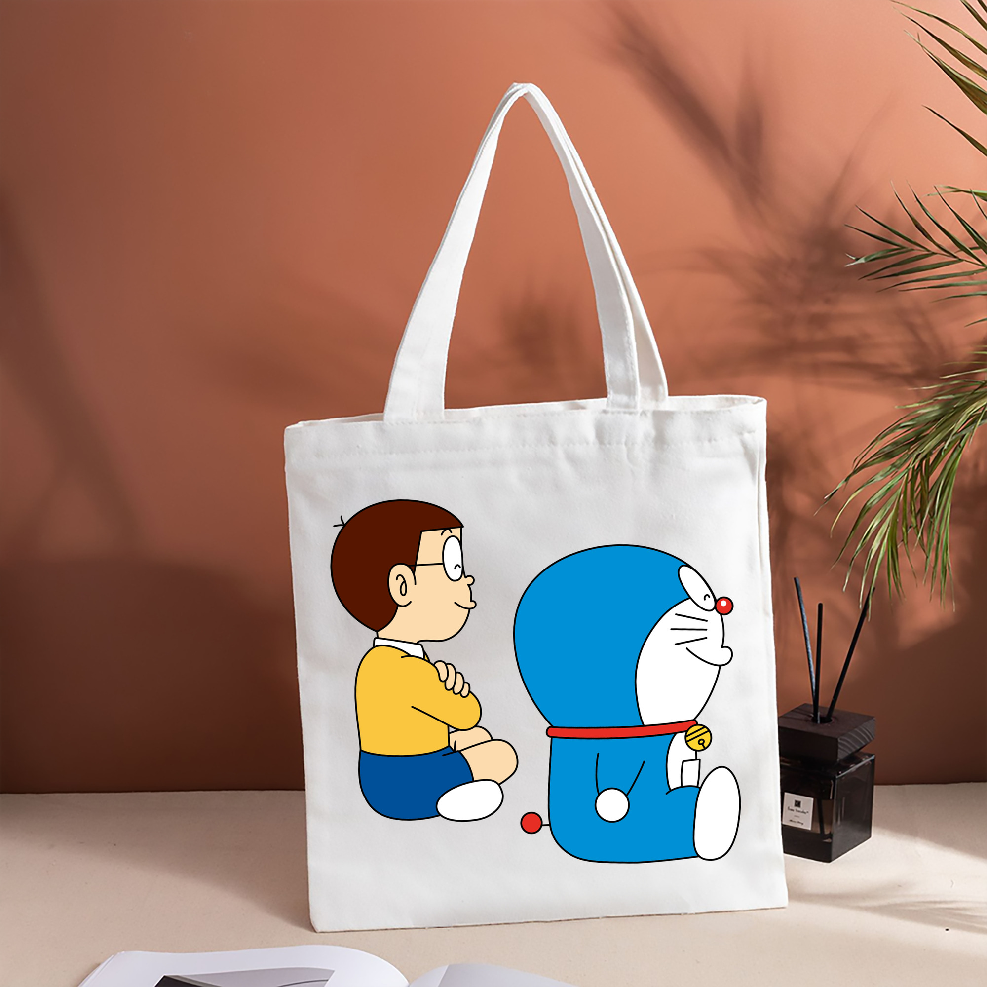 ドラえもん 野比 のび太 Doraemon Nobita Nobi 縦型キャンバス生地手提げバッグ　トートバッグ