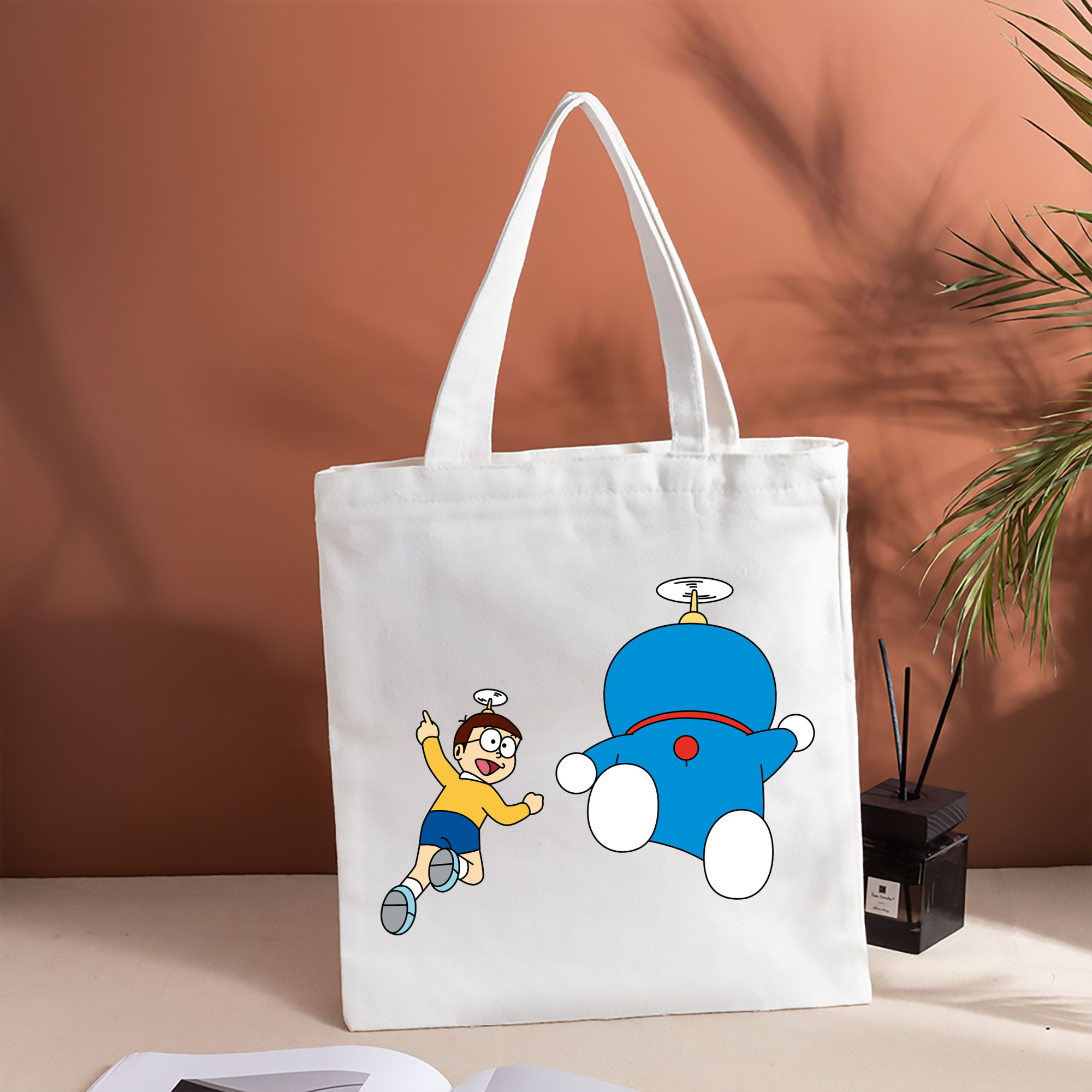 ドラえもん 野比 のび太 Doraemon Nobita Nobi 縦型キャンバス生地手提げバッグ　トートバッグ