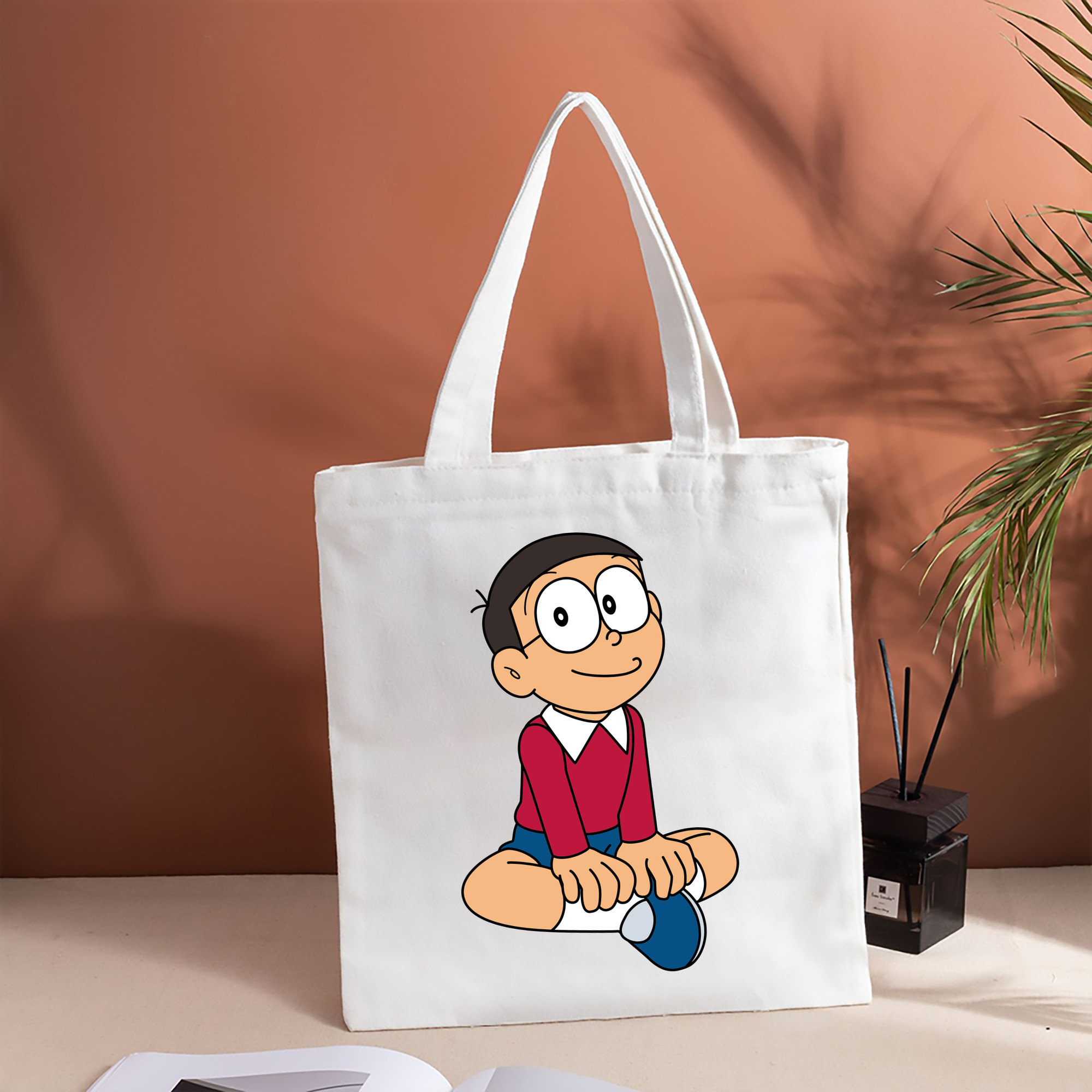 ドラえもん 野比 のび太 Doraemon Nobita Nobi 縦型キャンバス生地手提げバッグ　トートバッグ