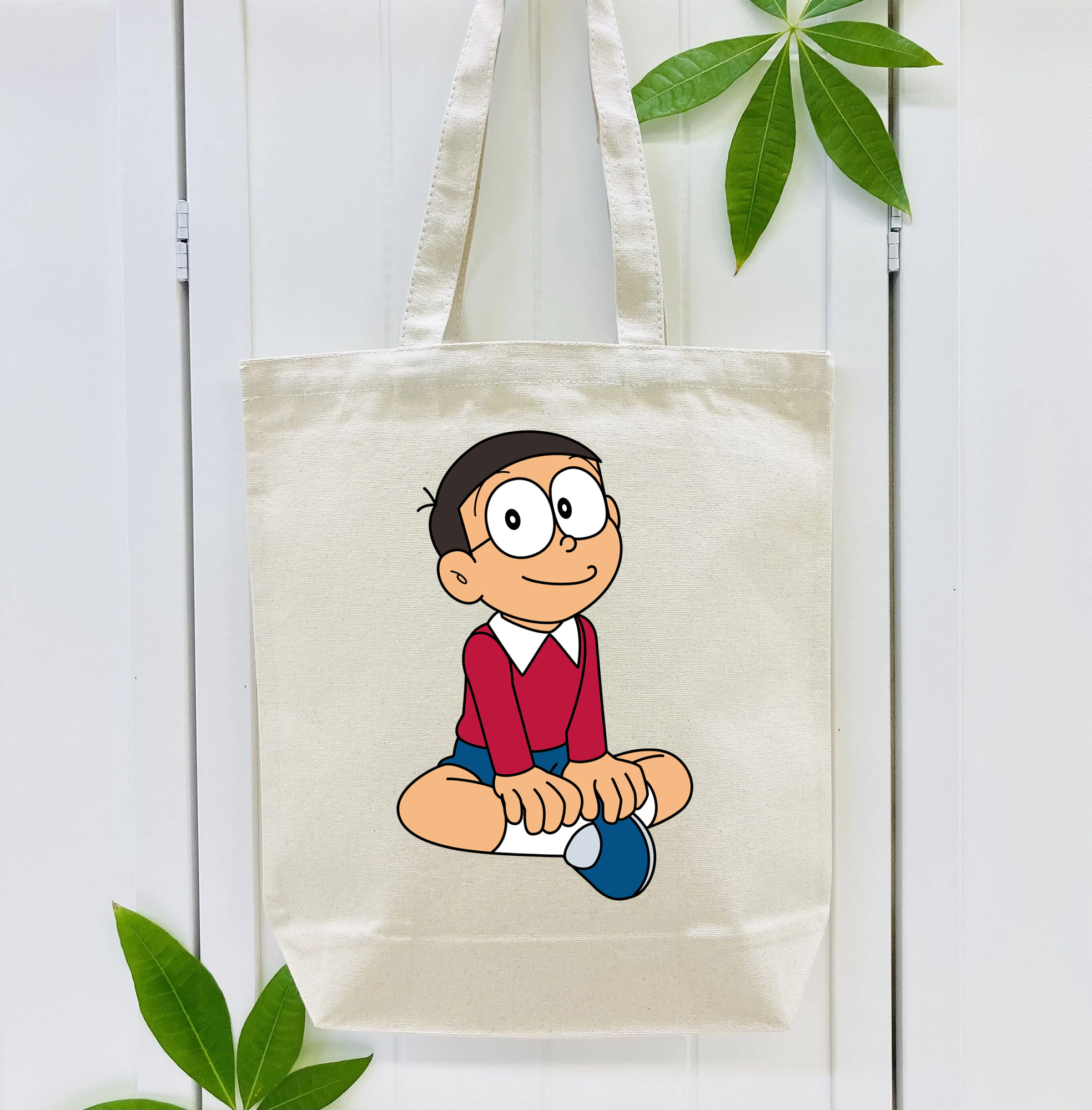 ドラえもん 野比 のび太 Doraemon Nobita Nobi 縦型キャンバス生地手提げバッグ　トートバッグ