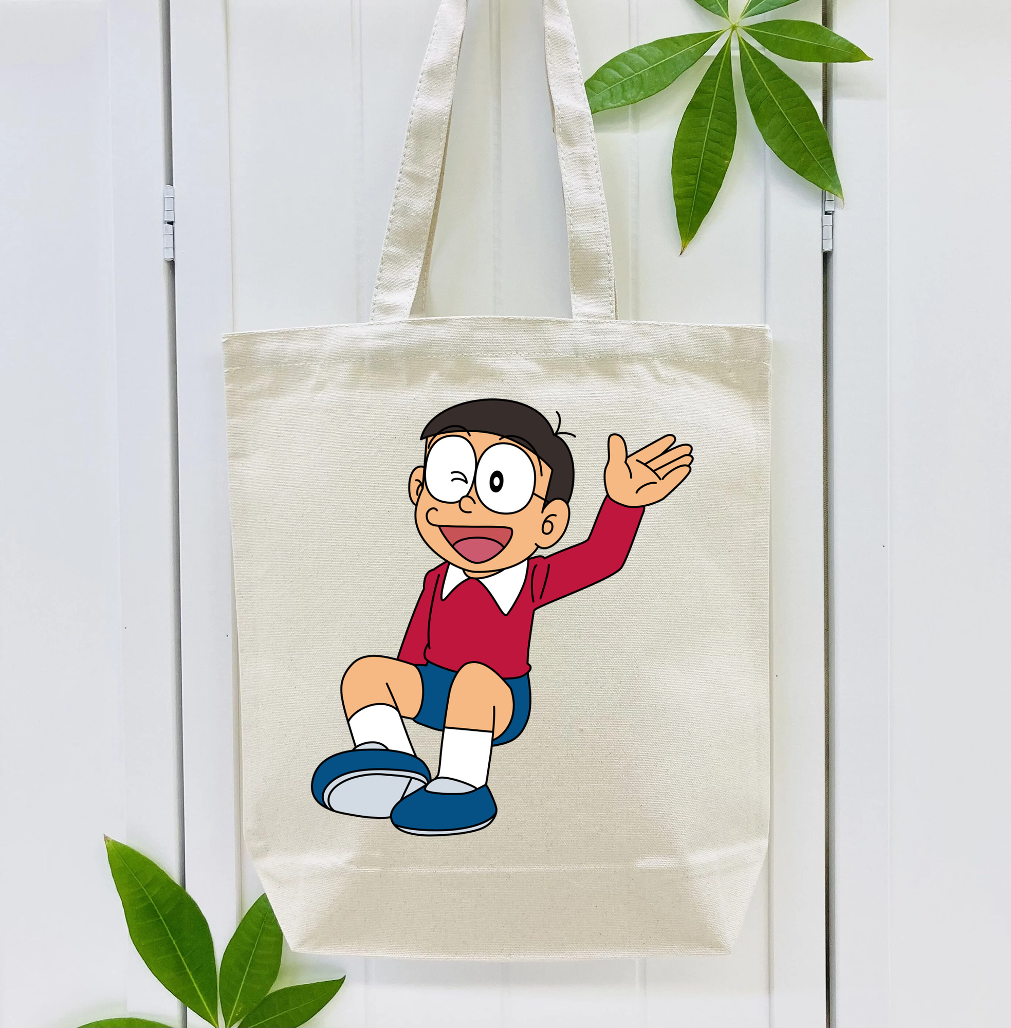 ドラえもん 野比 のび太 Doraemon Nobita Nobi 縦型キャンバス生地手提げバッグ　トートバッグ