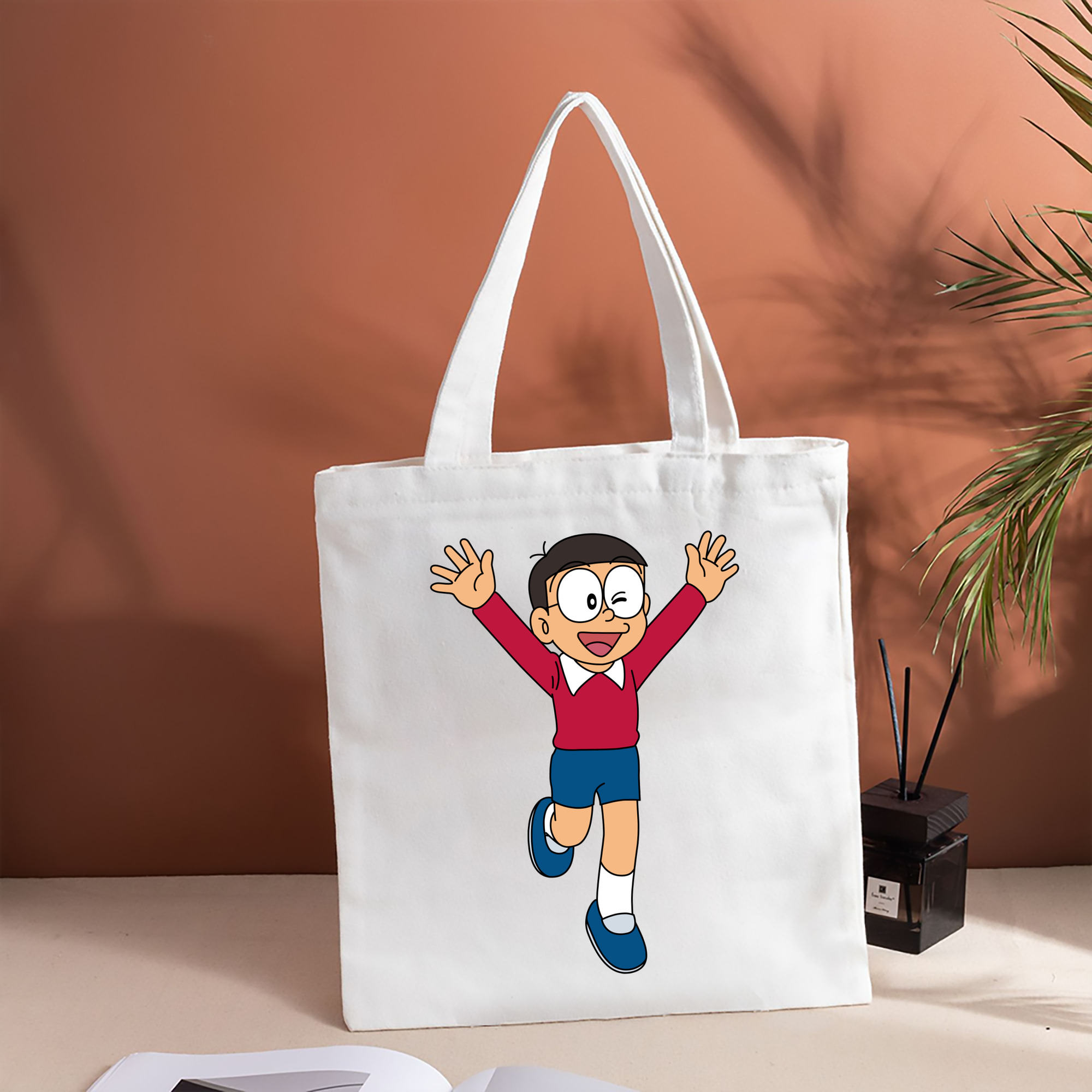 ドラえもん 野比 のび太 Doraemon Nobita Nobi 縦型キャンバス生地手提げバッグ　トートバッグ