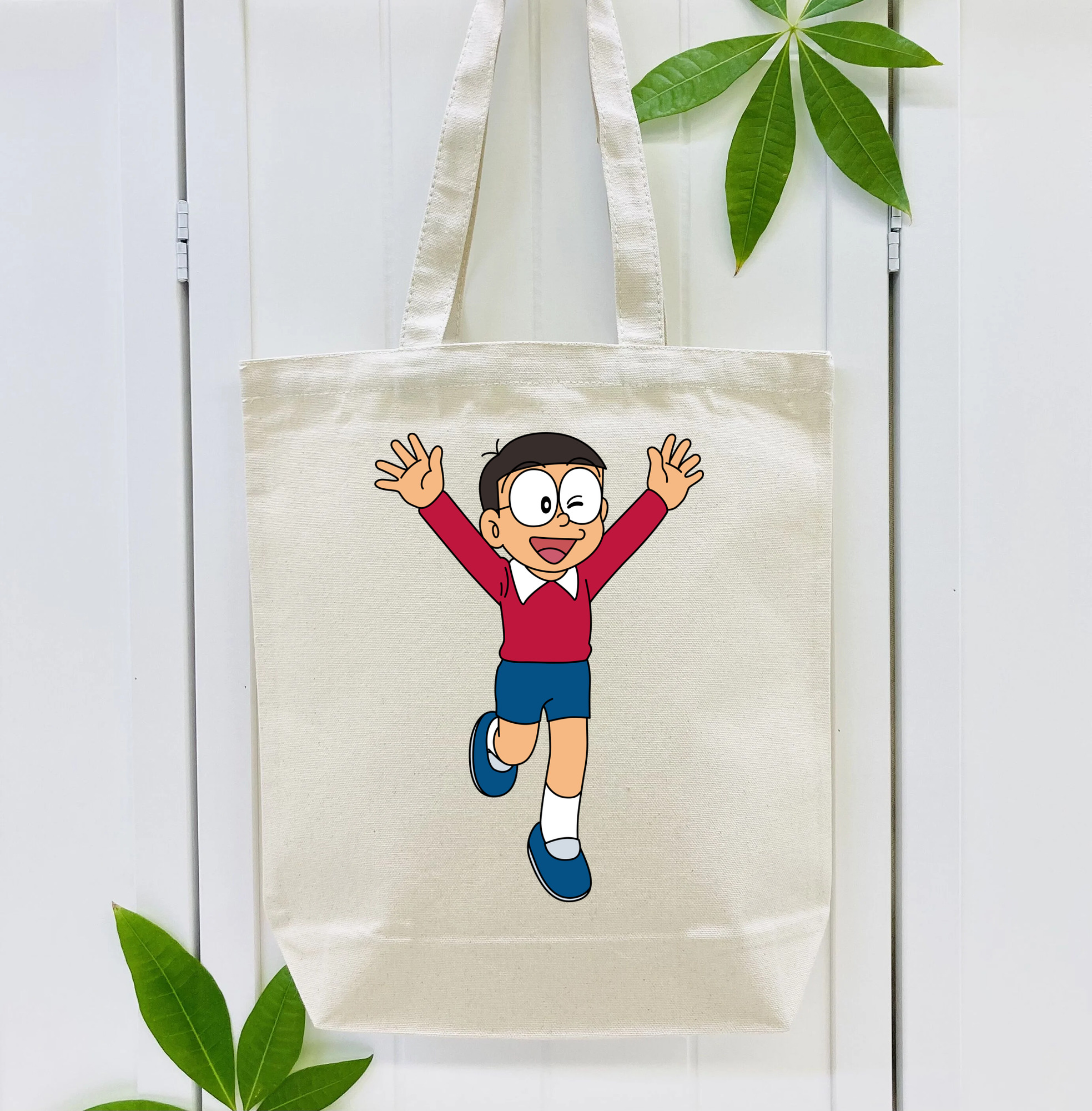 ドラえもん 野比 のび太 Doraemon Nobita Nobi 縦型キャンバス生地手提げバッグ　トートバッグ