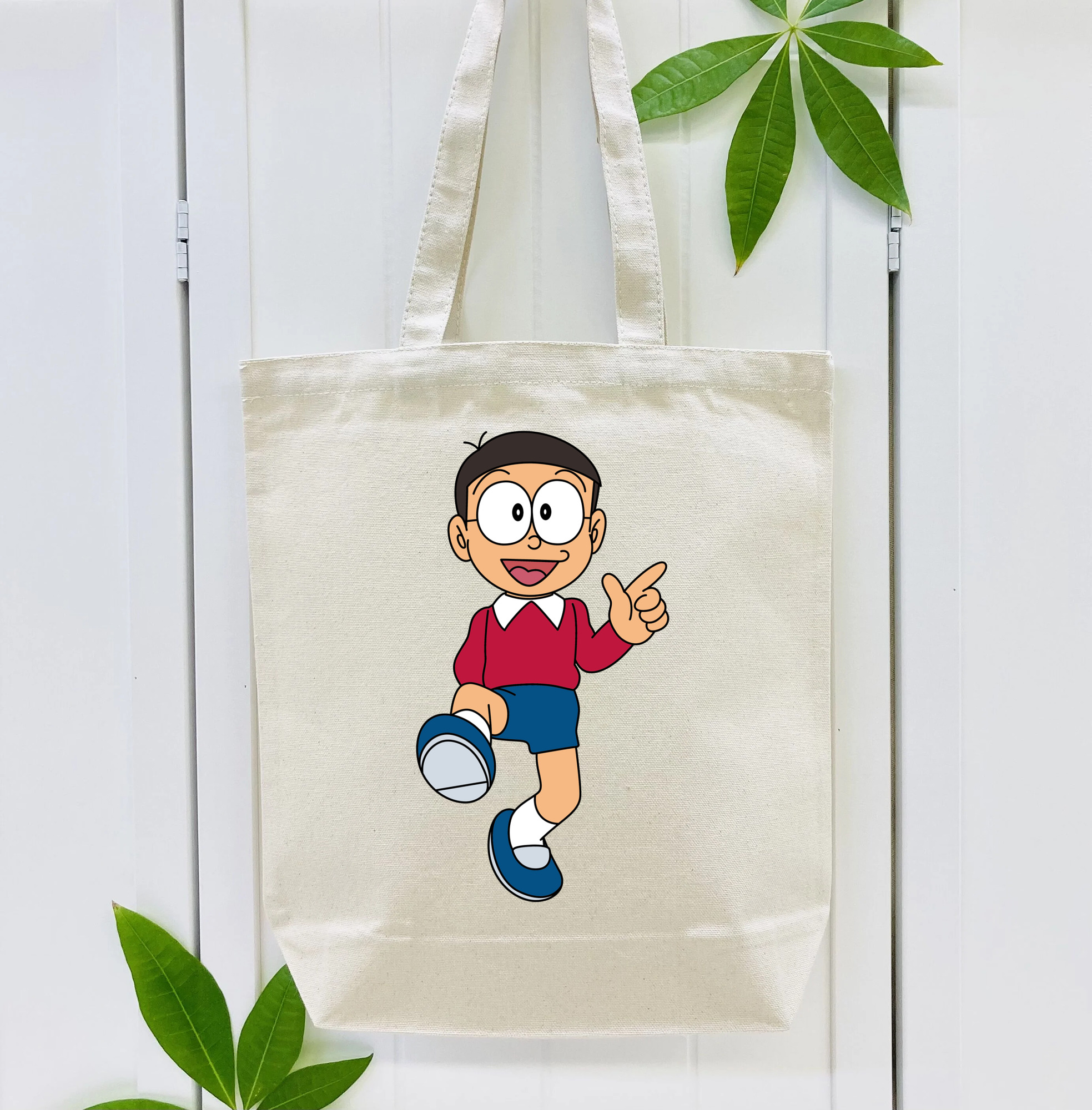 ドラえもん 野比 のび太 Doraemon Nobita Nobi 縦型キャンバス生地手提げバッグ　トートバッグ