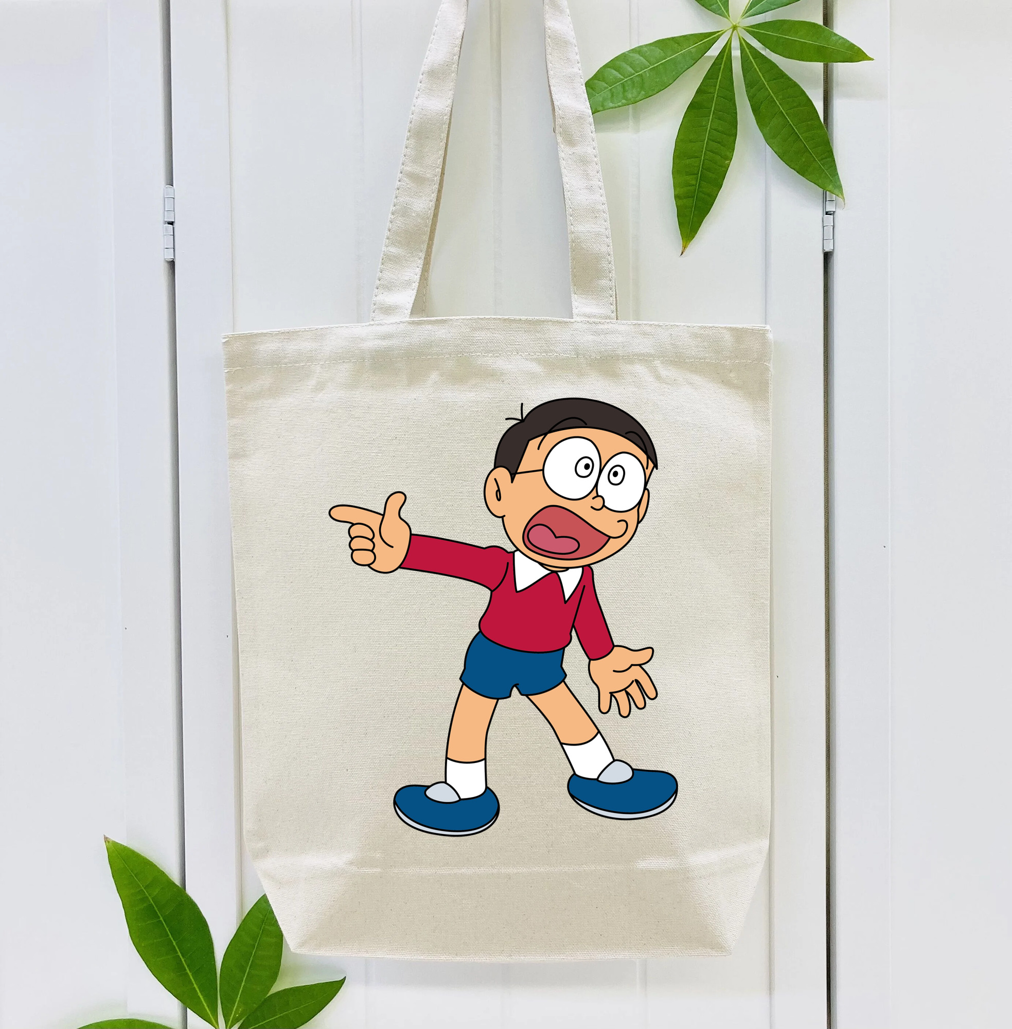 ドラえもん 野比 のび太 Doraemon Nobita Nobi 縦型キャンバス生地手提げバッグ　トートバッグ