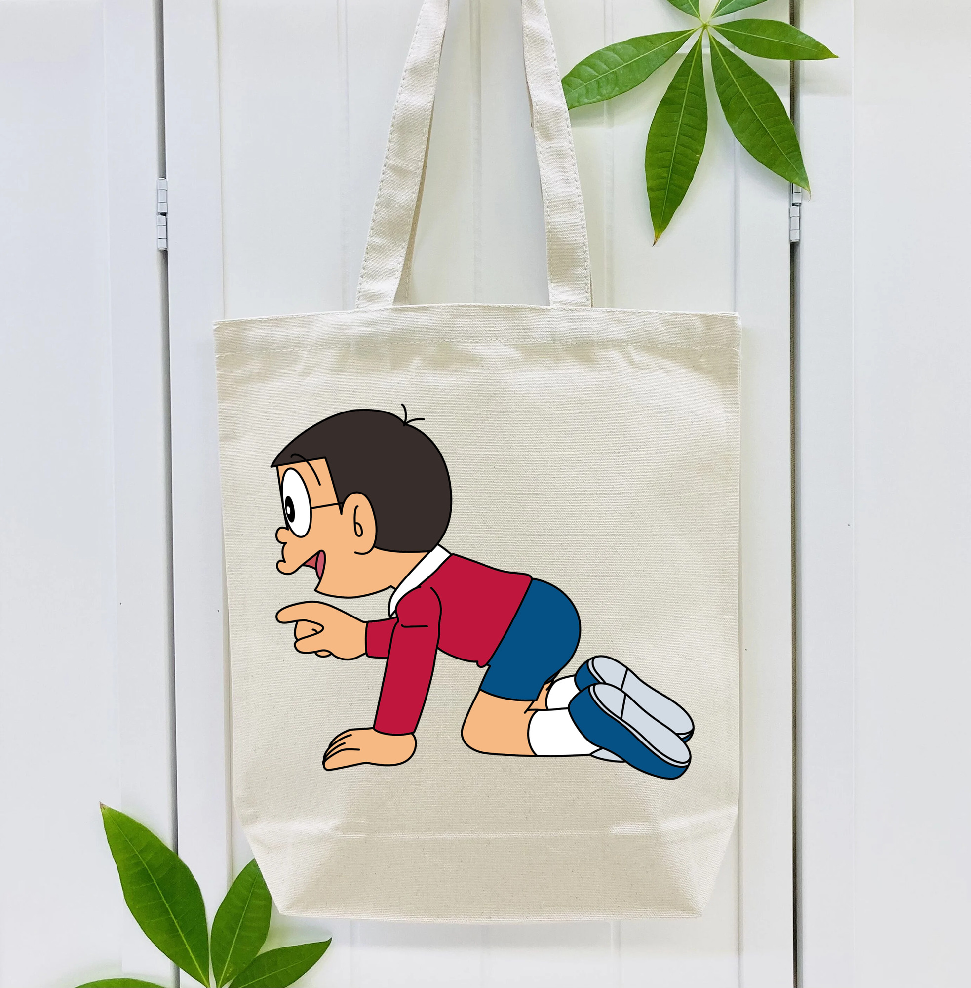 ドラえもん 野比 のび太 Doraemon Nobita Nobi 縦型キャンバス生地手提げバッグ　トートバッグ