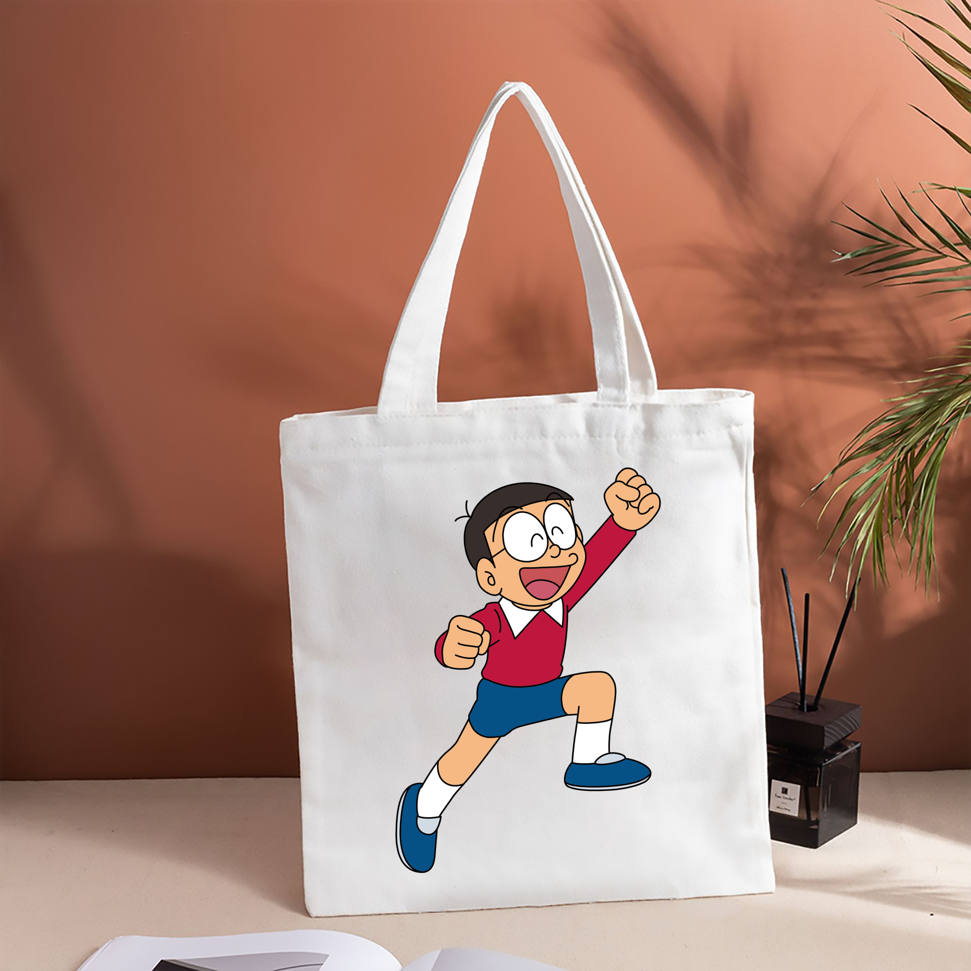 ドラえもん 野比 のび太 Doraemon Nobita Nobi 縦型キャンバス生地手提げバッグ　トートバッグ