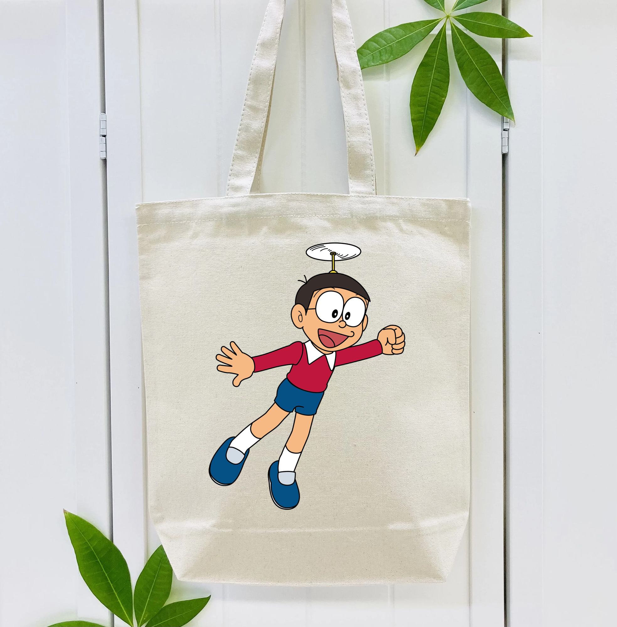 ドラえもん 野比 のび太 Doraemon Nobita Nobi 縦型キャンバス生地手提げバッグ　トートバッグ