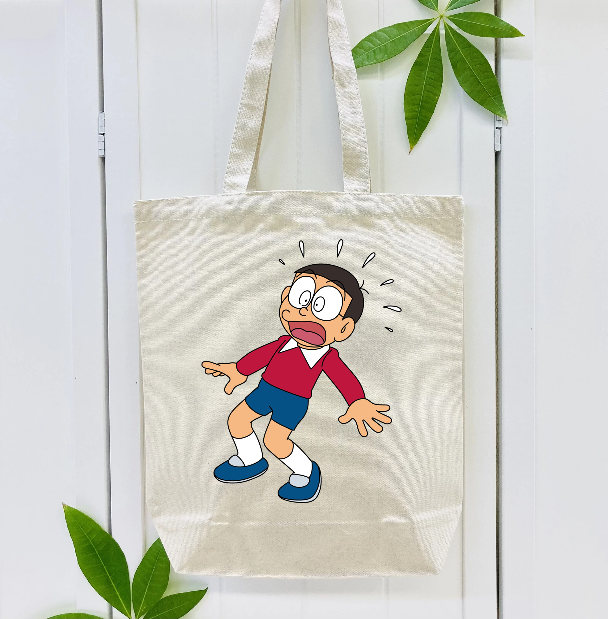 ドラえもん 野比 のび太 Doraemon Nobita Nobi 縦型キャンバス生地手提げバッグ　トートバッグ