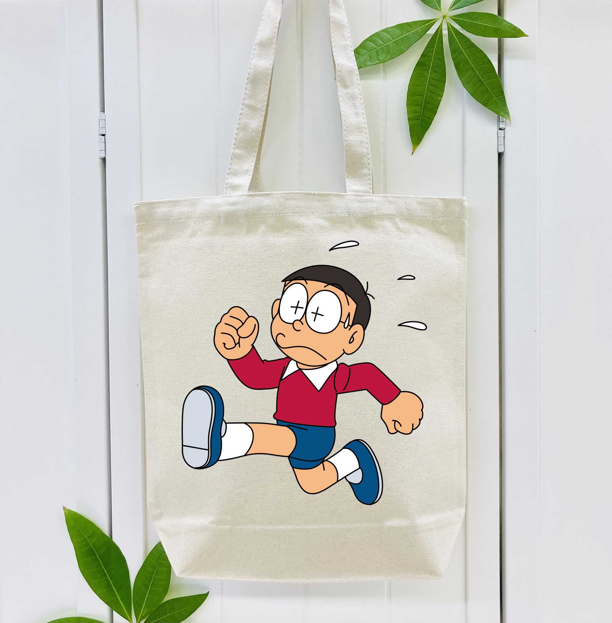 ドラえもん 野比 のび太 Doraemon Nobita Nobi 縦型キャンバス生地手提げバッグ　トートバッグ