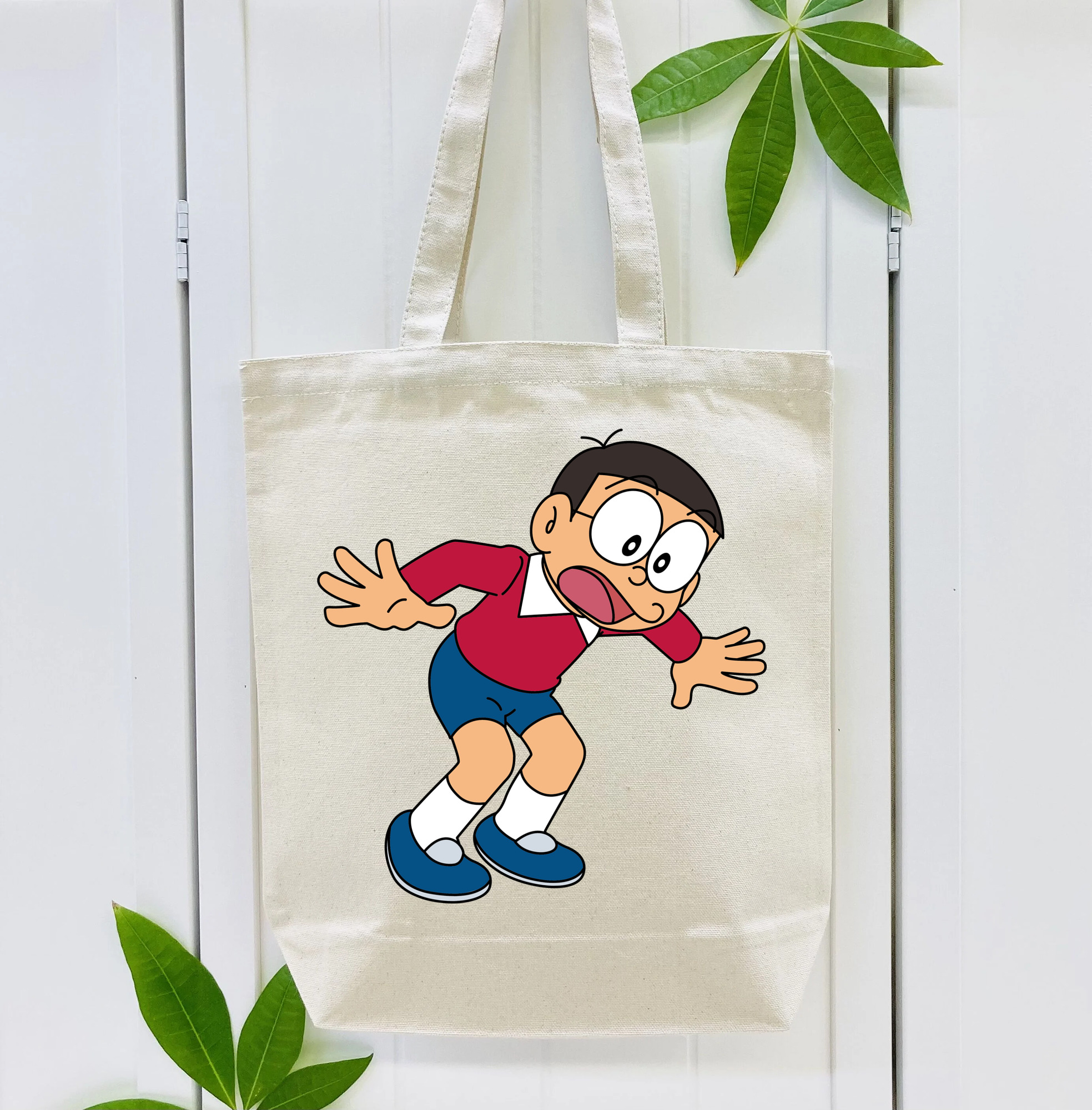 ドラえもん 野比 のび太 Doraemon Nobita Nobi 縦型キャンバス生地手提げバッグ　トートバッグ