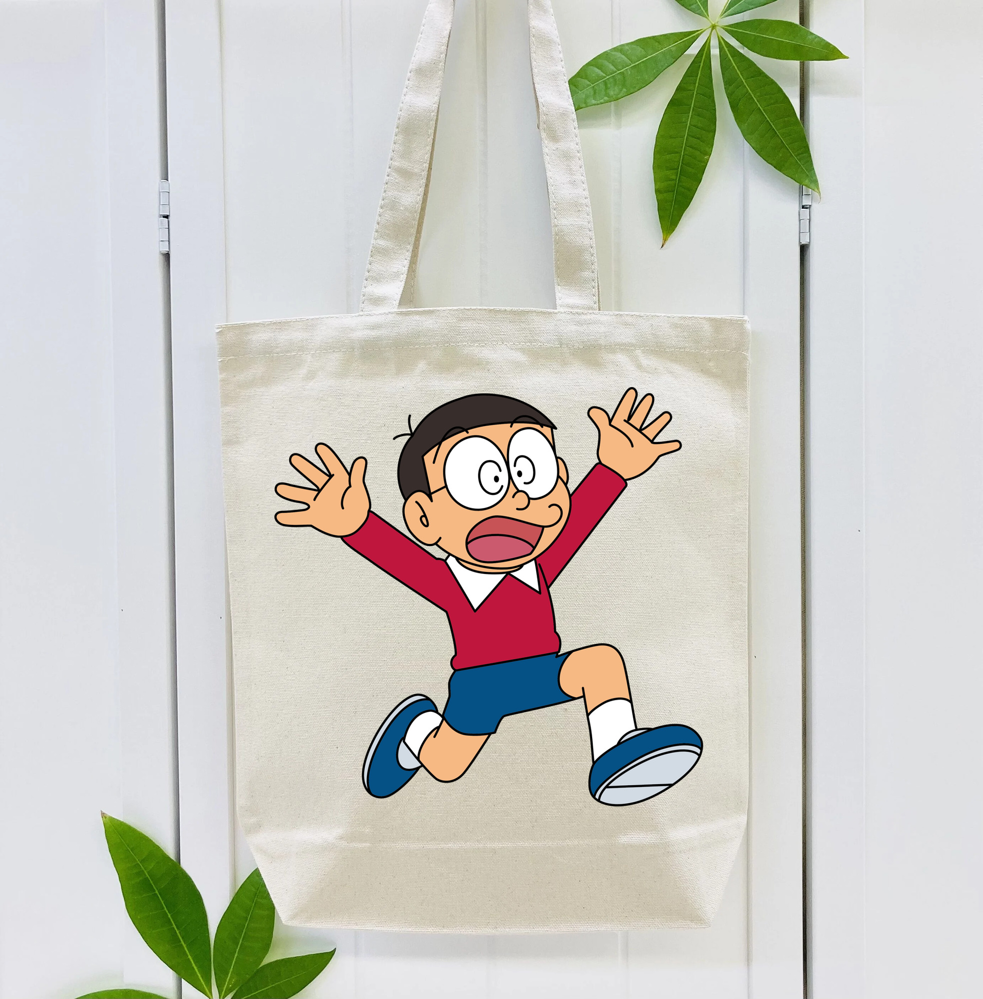ドラえもん 野比 のび太 Doraemon Nobita Nobi 縦型キャンバス生地手提げバッグ　トートバッグ