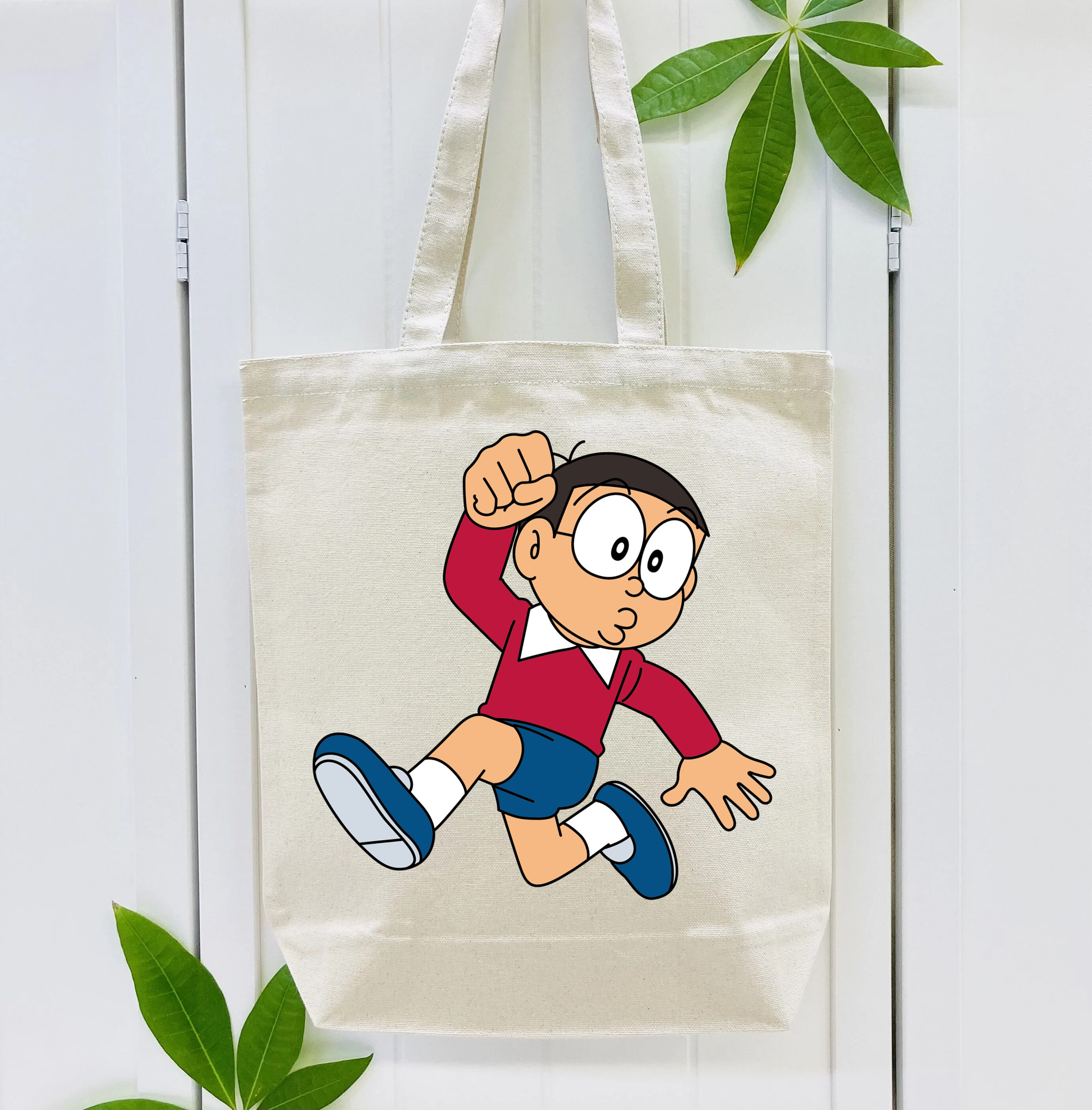 ドラえもん 野比 のび太 Doraemon Nobita Nobi 縦型キャンバス生地手提げバッグ　トートバッグ