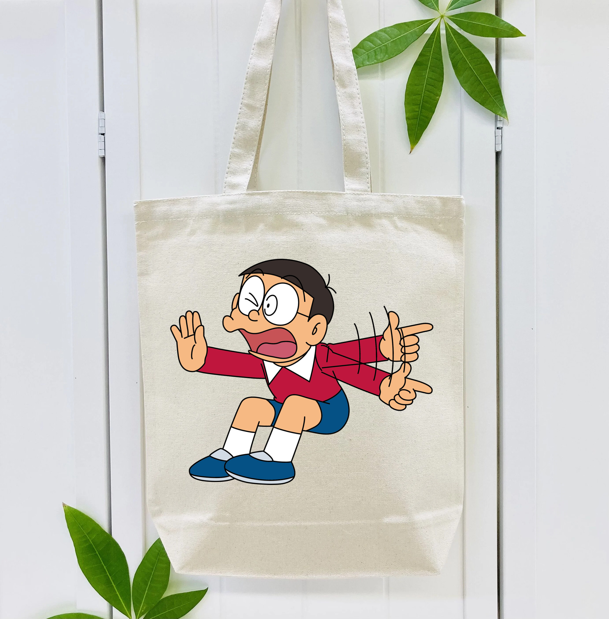 ドラえもん 野比 のび太 Doraemon Nobita Nobi 縦型キャンバス生地手提げバッグ　トートバッグ