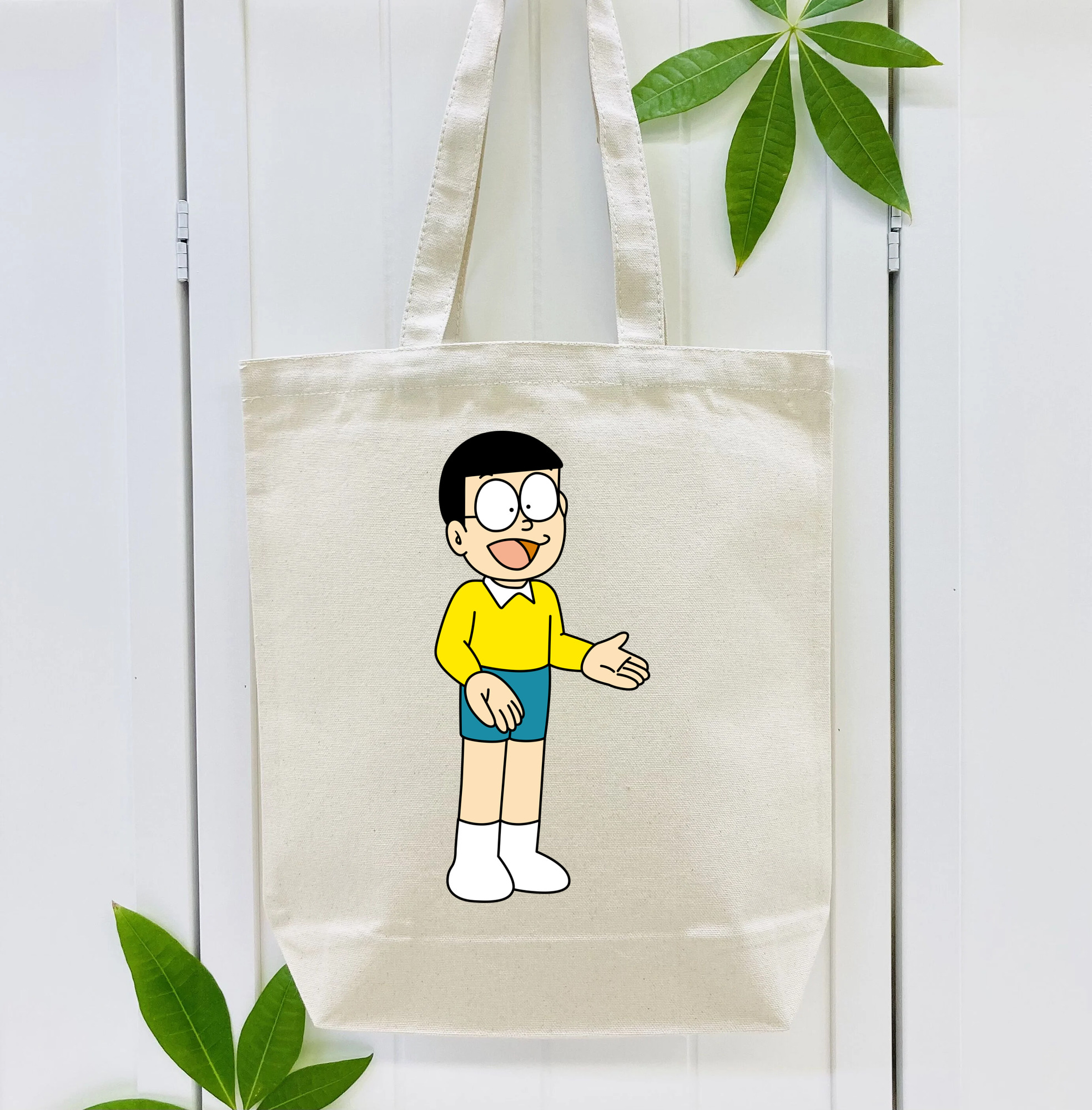 ドラえもん 野比 のび太 Doraemon Nobita Nobi 縦型キャンバス生地手提げバッグ　トートバッグ