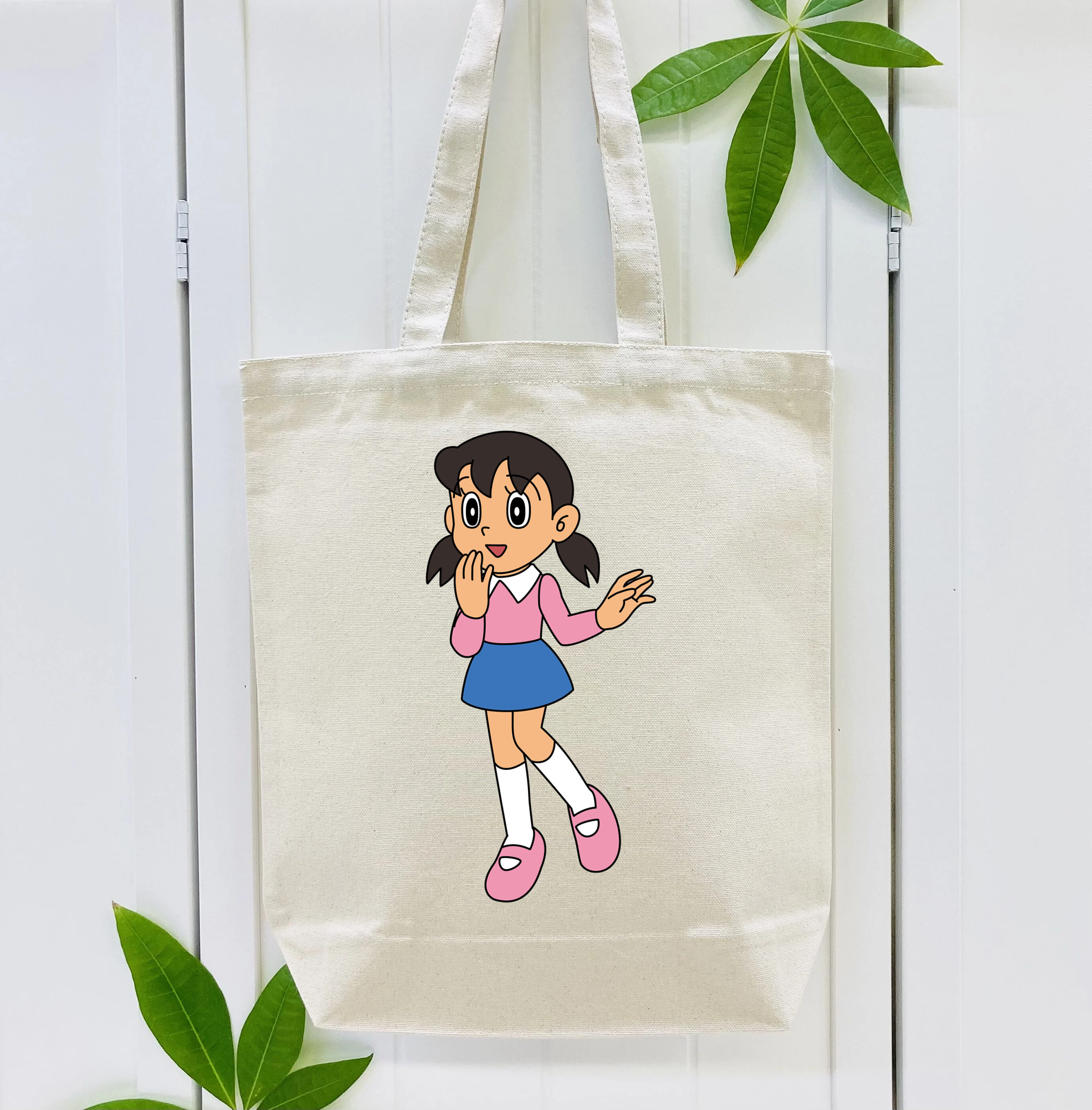 ドラえもん みなもと しずか Doraemon Shizuka Minamoto 縦型キャンバス生地手提げバッグ　トートバッグ