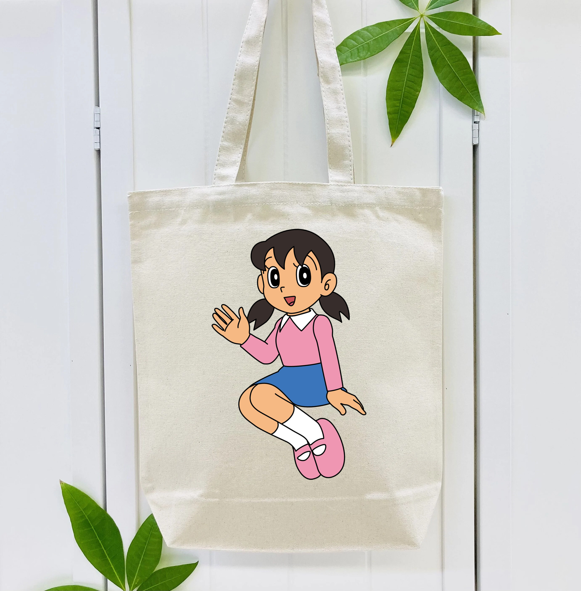 ドラえもん みなもと しずか Doraemon Shizuka Minamoto 縦型キャンバス生地手提げバッグ　トートバッグ