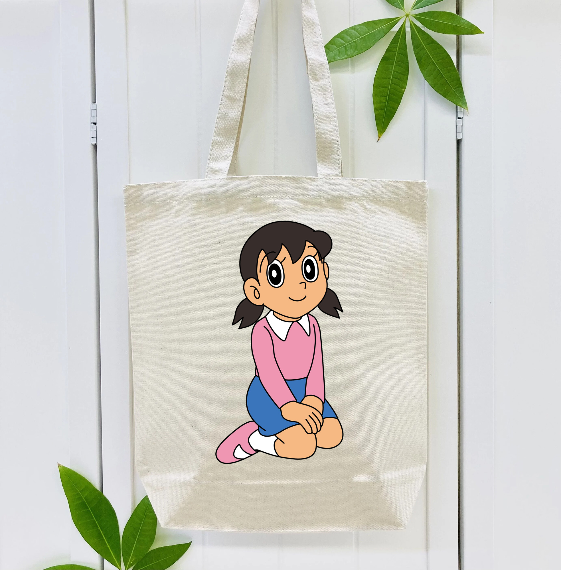 ドラえもん みなもと しずか Doraemon Shizuka Minamoto 縦型キャンバス生地手提げバッグ　トートバッグ