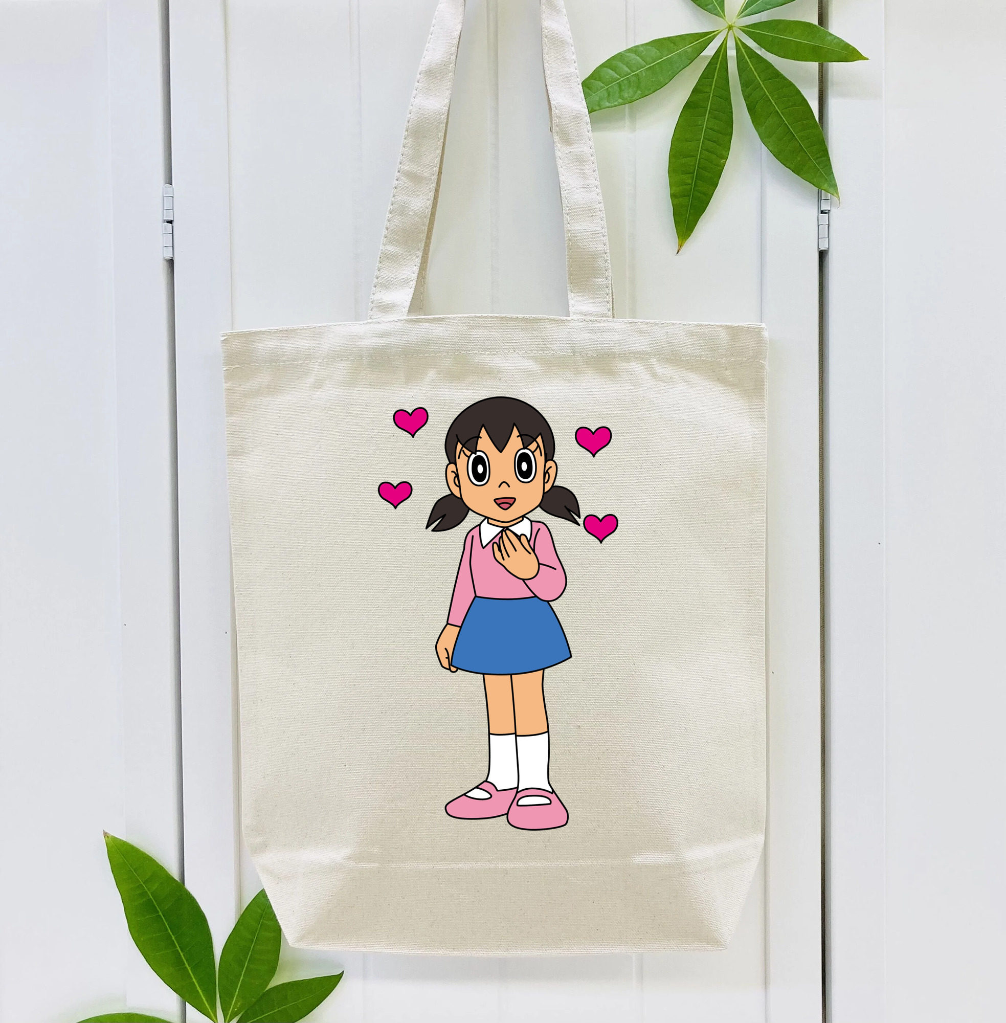 ドラえもん みなもと しずか Doraemon Shizuka Minamoto 縦型キャンバス生地手提げバッグ　トートバッグ