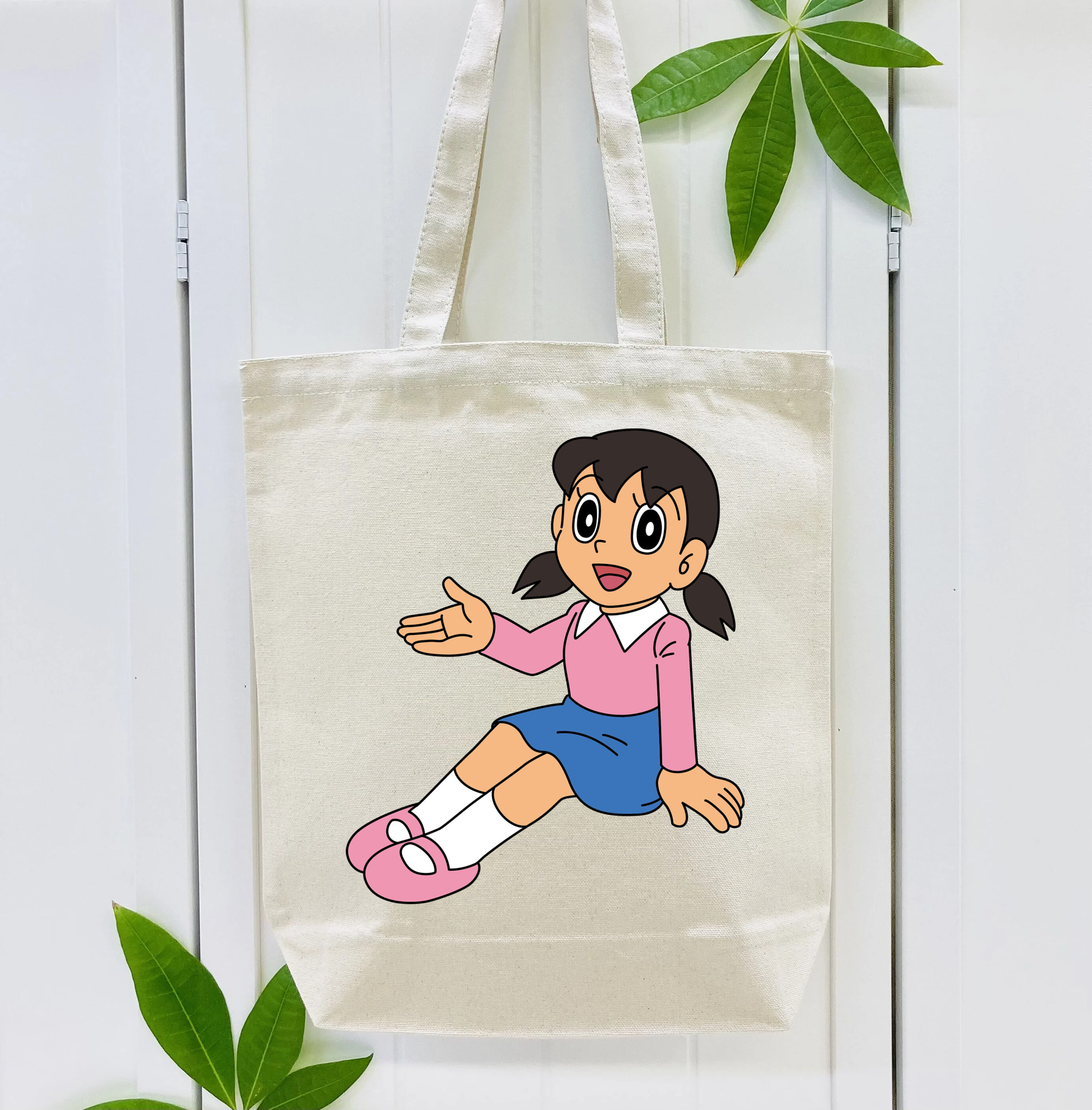 ドラえもん みなもと しずか Doraemon Shizuka Minamoto 縦型キャンバス生地手提げバッグ　トートバッグ