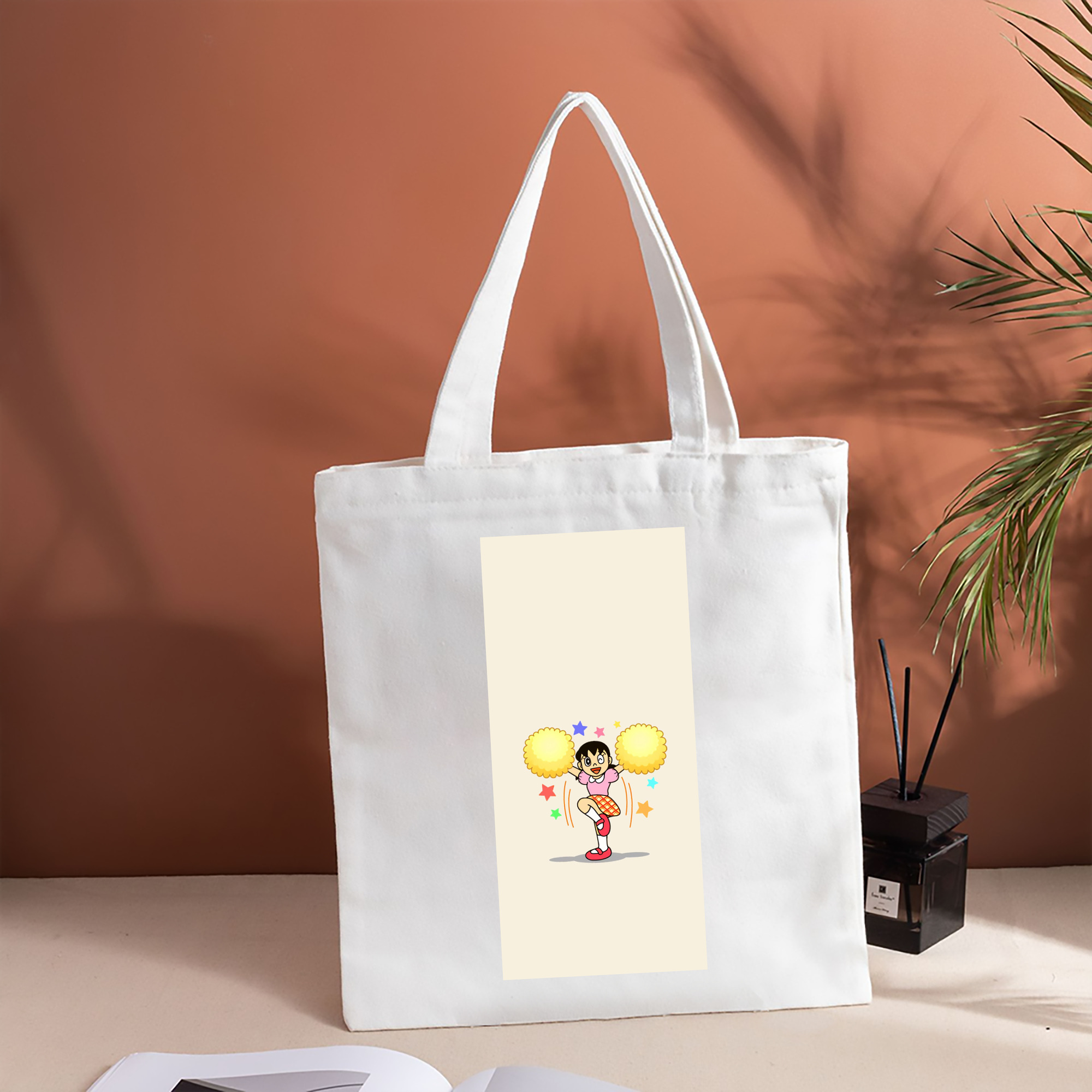 ドラえもん みなもと しずか Doraemon Shizuka Minamoto 縦型キャンバス生地手提げバッグ　トートバッグ