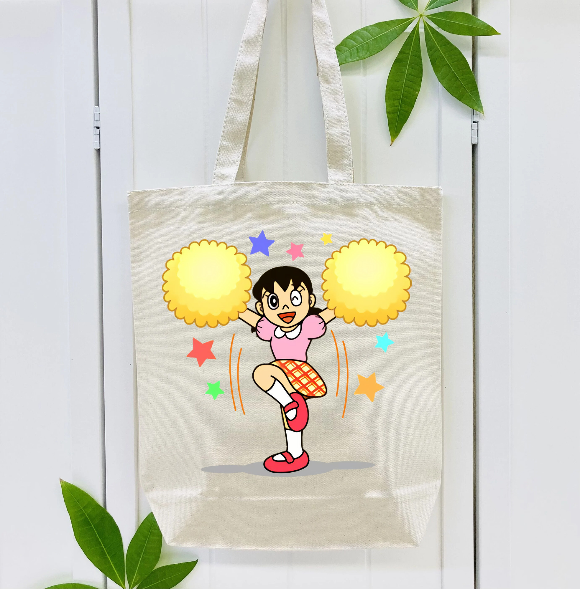 ドラえもん みなもと しずか Doraemon Shizuka Minamoto 縦型キャンバス生地手提げバッグ　トートバッグ